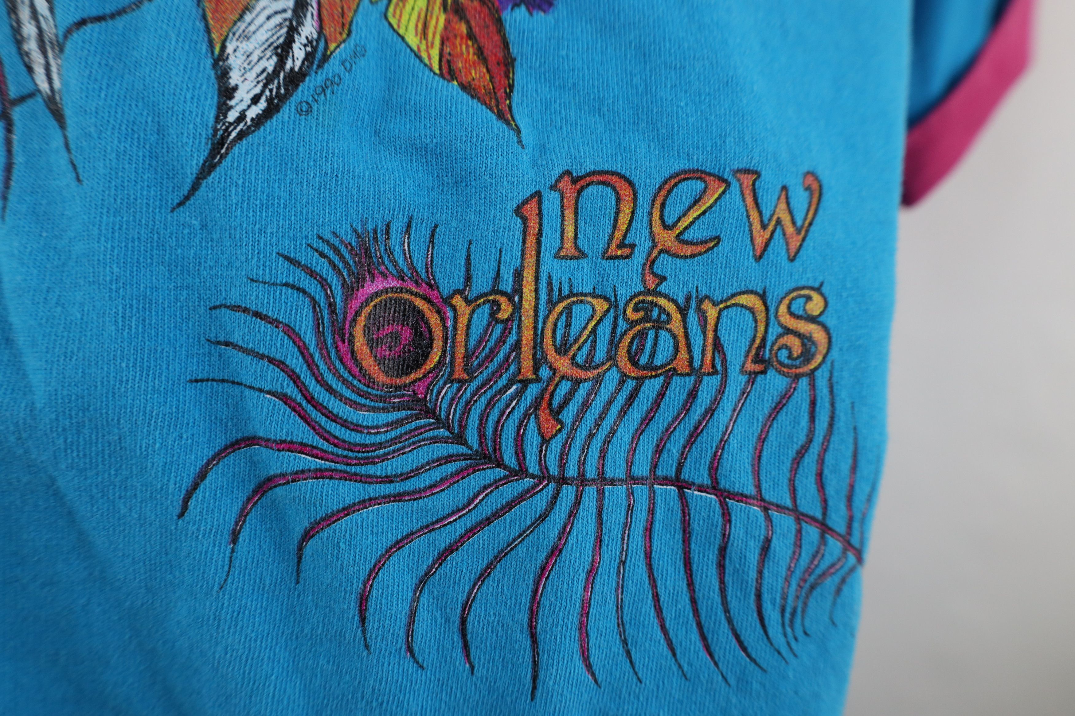 Vintage Vintage 90s Streetwear New Orleans Layered T-Shirt Blue USA Size XL / US 12-14 / IT 48-50 - 5 Thumbnail