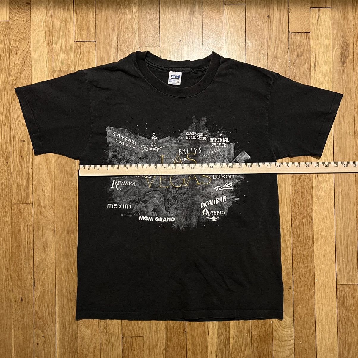 Vintage Vintage 90s 00s Las Vegas Strip Dark Gray XL T Shirt Size US XL / EU 56 / 4 - 4 Thumbnail