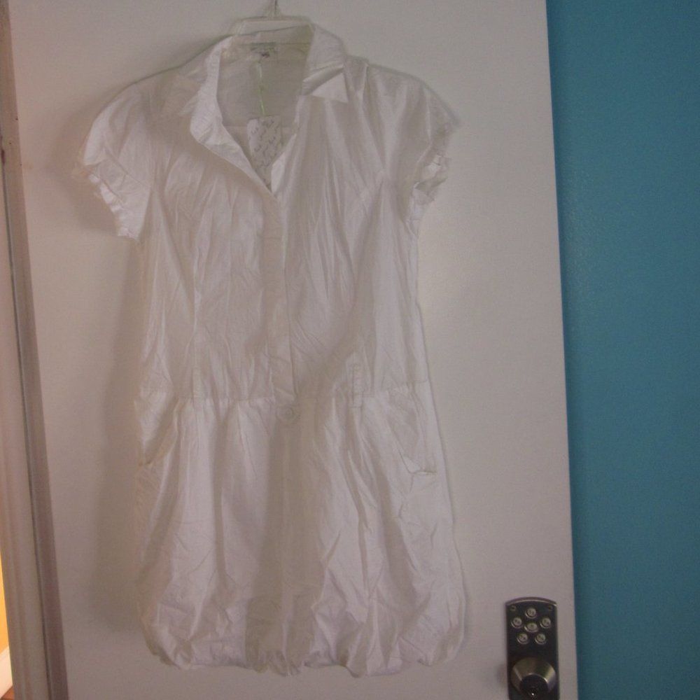 New Look Good Look Paris White Cotton Dress NWT Size M Size M / US 6-8 / IT 42-44 - 2 Thumbnail