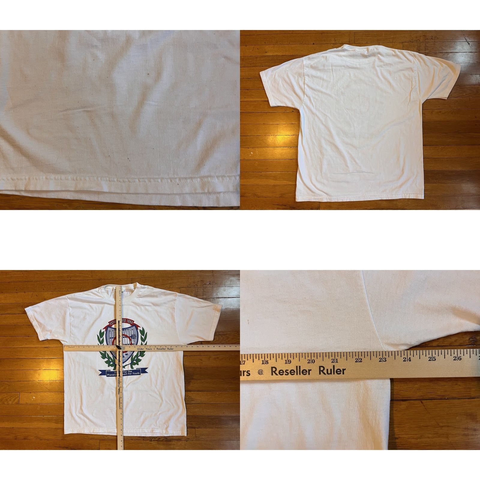 Jerzees VINTAGE Rockland County Crime Prevention Bureau Shirt Men’s XL White Jerzees T-Shirt Short Sleeve Police 90s Retro Graphic Print Mens Size US XL / EU 56 / 4 - 8 Thumbnail