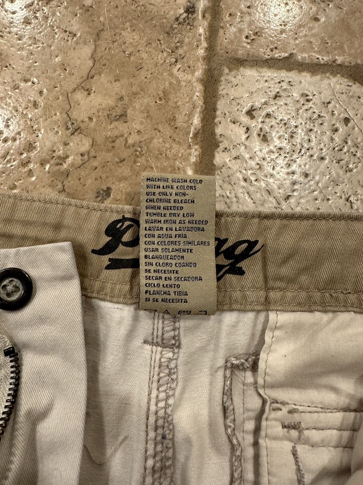 Vintage Vintage Plugg Dirty White Cargo Shorts with Belt Size US 36 / EU 52 - 5 Thumbnail
