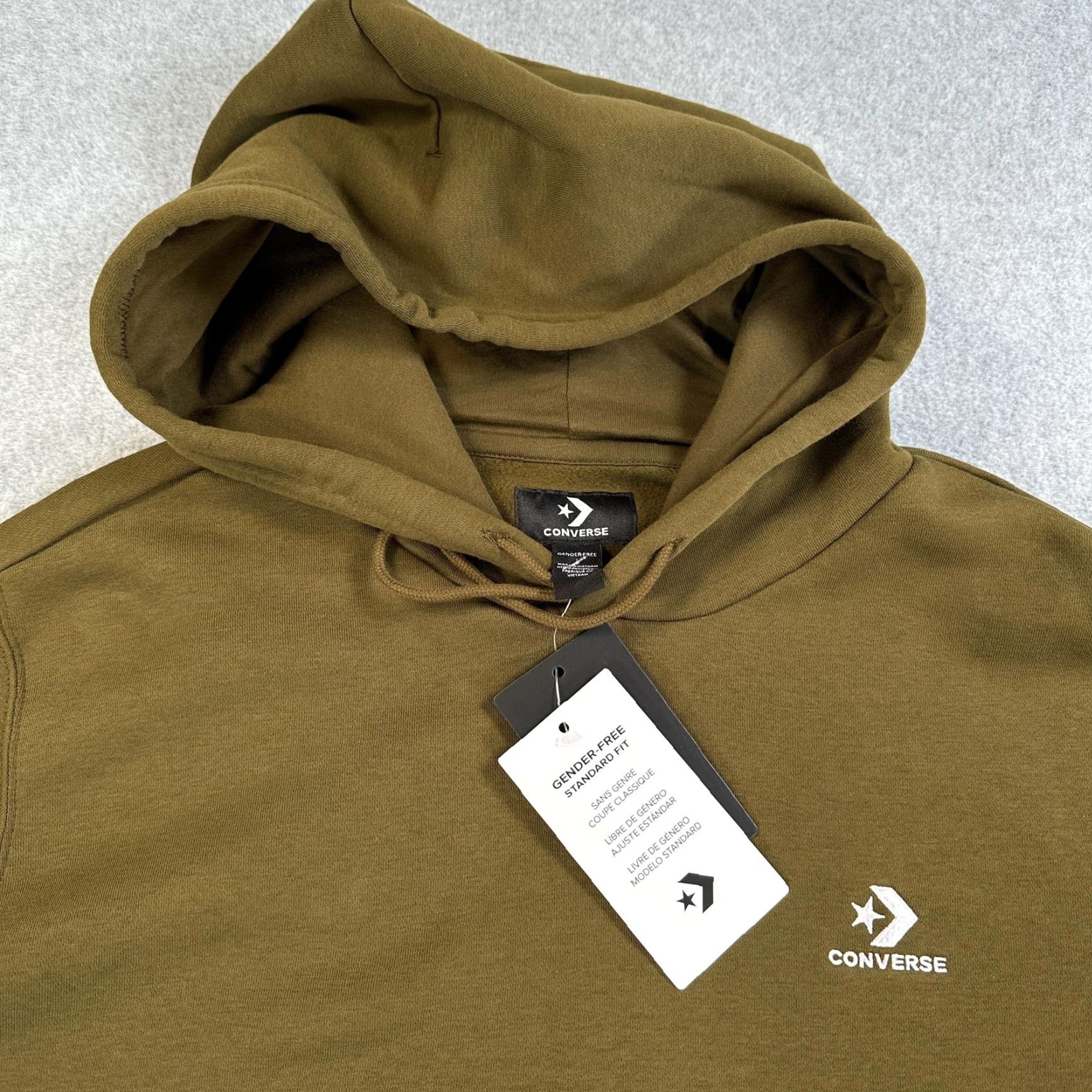 Converse Converse Hoodie Mens Large Green Fleece Pullover Logo Sweatshirt Casual Size US L / EU 52-54 / 3 - 3 Thumbnail