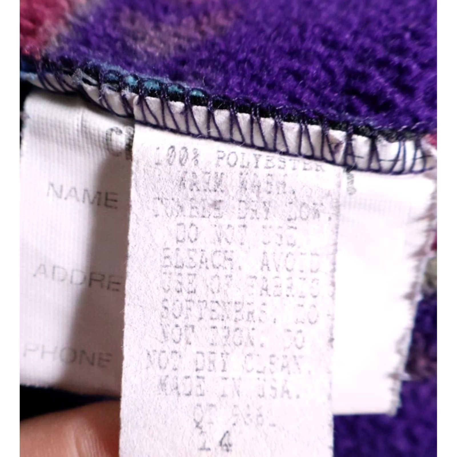 Vintage VINTAGE Chuck Roast Vest Women's 14 / Medium Purple Aztec Polartec VTG Geometric Zip Fleece Vest Women Size M / US 6-8 / IT 42-44 - 7 Thumbnail
