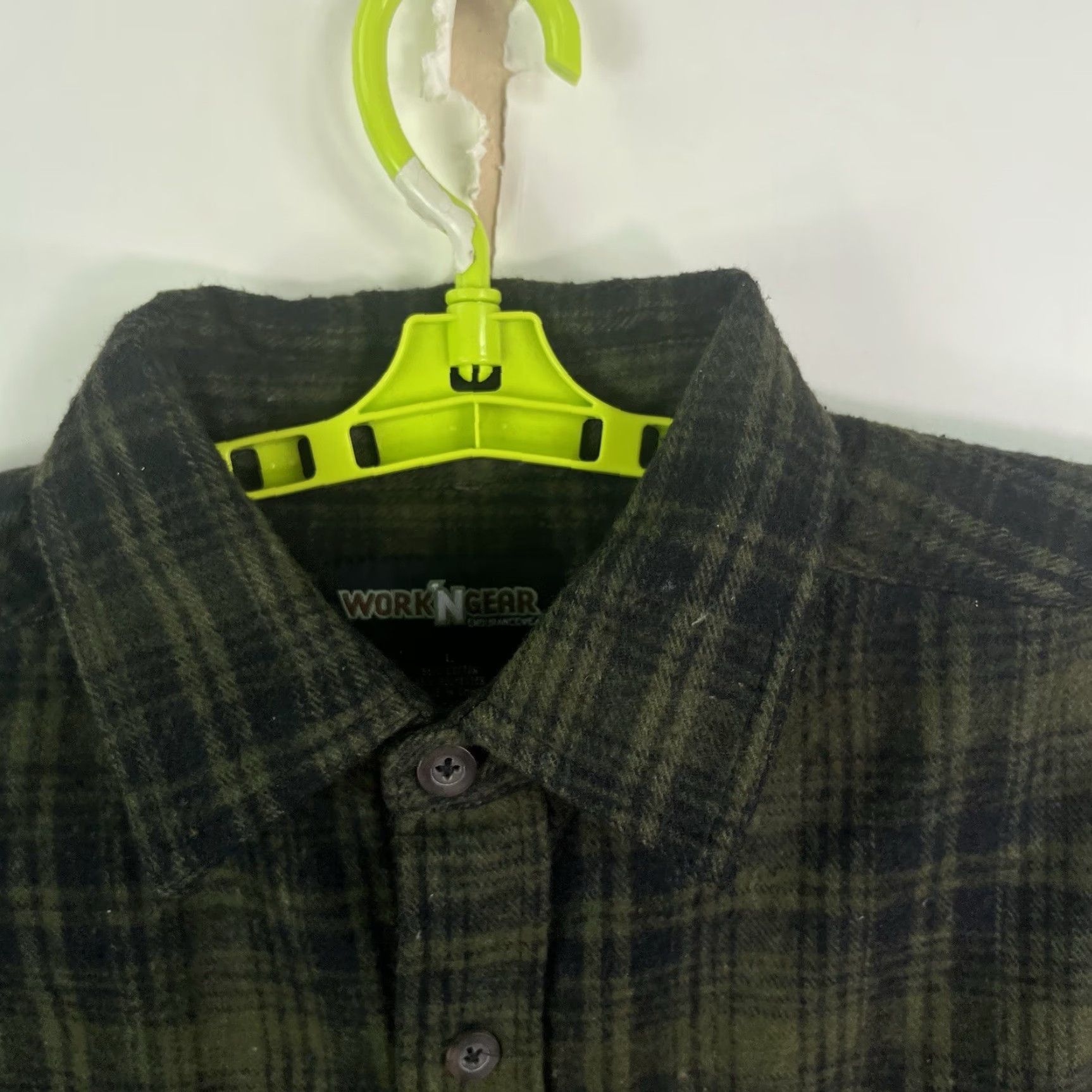 Vintage Work'N Gear Plaid Flannel Shirt Mens Size L Green Size US L / EU 52-54 / 3 - 3 Thumbnail