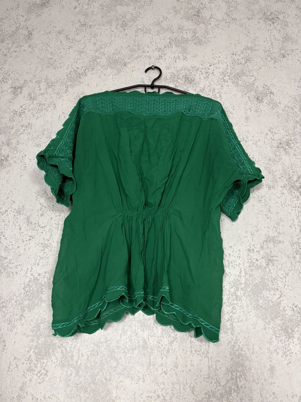 Isabel Marant Etoile Isabel Marant Étoile Green Embroidered Scallop Top Rare 48 Size XS / US 0-2 / IT 36-38 - 2 Thumbnail