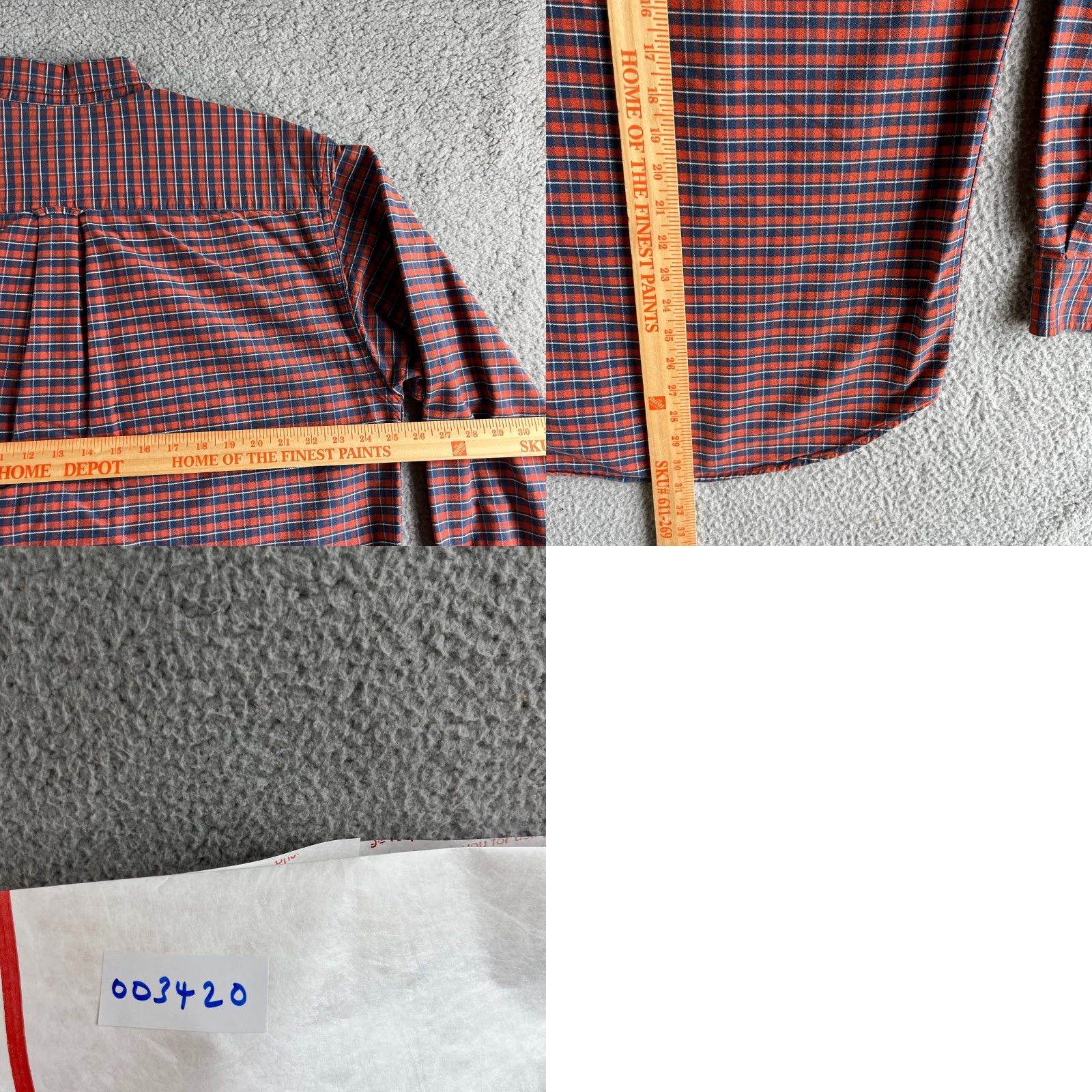 Eddie Bauer VINTAGE Eddie Bauer Shirt Mens L Red Blue Plaid Button-Up Casual Workwear Shirt (No tag) Size US L / EU 52-54 / 3 - 8 Thumbnail