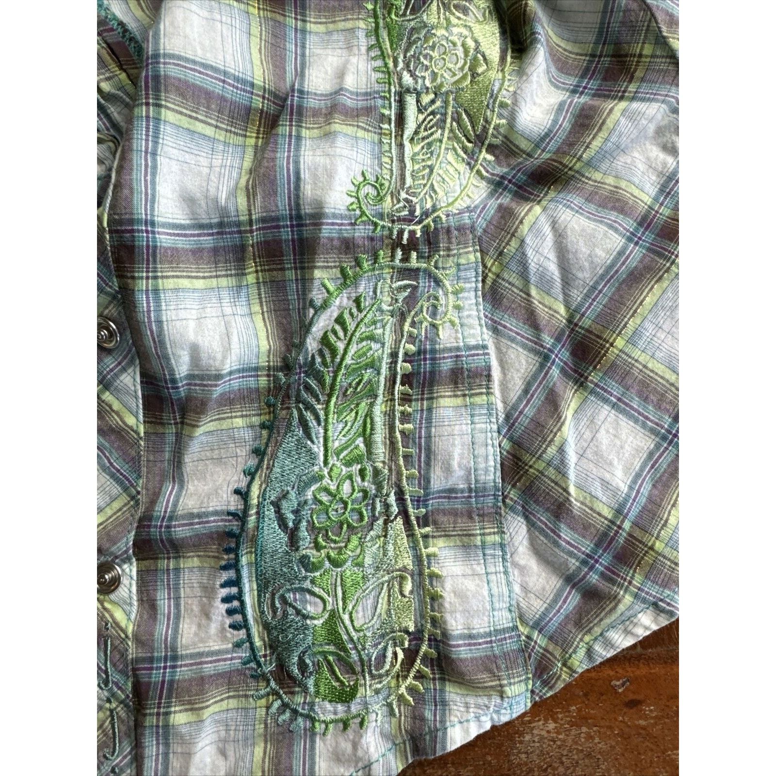 Johnny Was Johny Was 3J Workshop Women’s Plaid Embroidered Shirt Venice Size S / US 4 / IT 40 - 8 Thumbnail