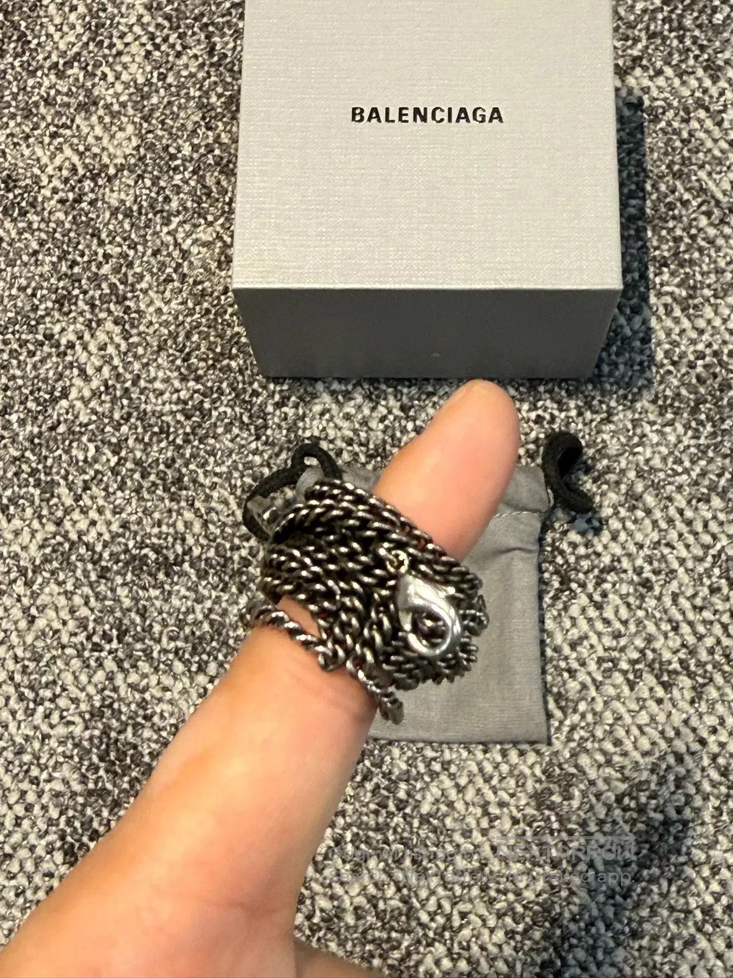 Balenciaga Balenciaga Silver Chain Ring. Size ONE SIZE - 3 Thumbnail