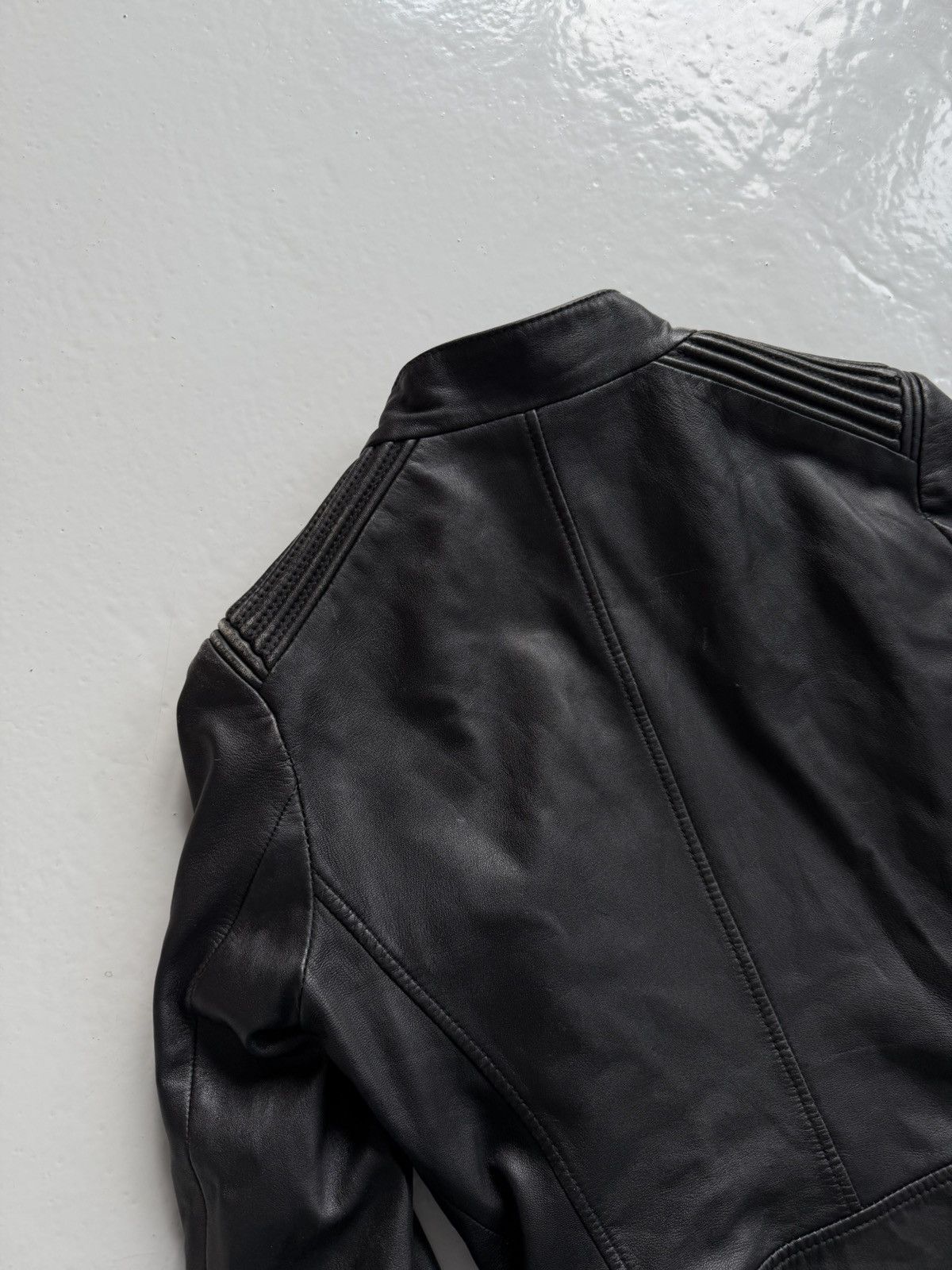 Vintage Vintage archive y2k sheep leather biker jacket Size S / US 4 / IT 40 - 7 Thumbnail