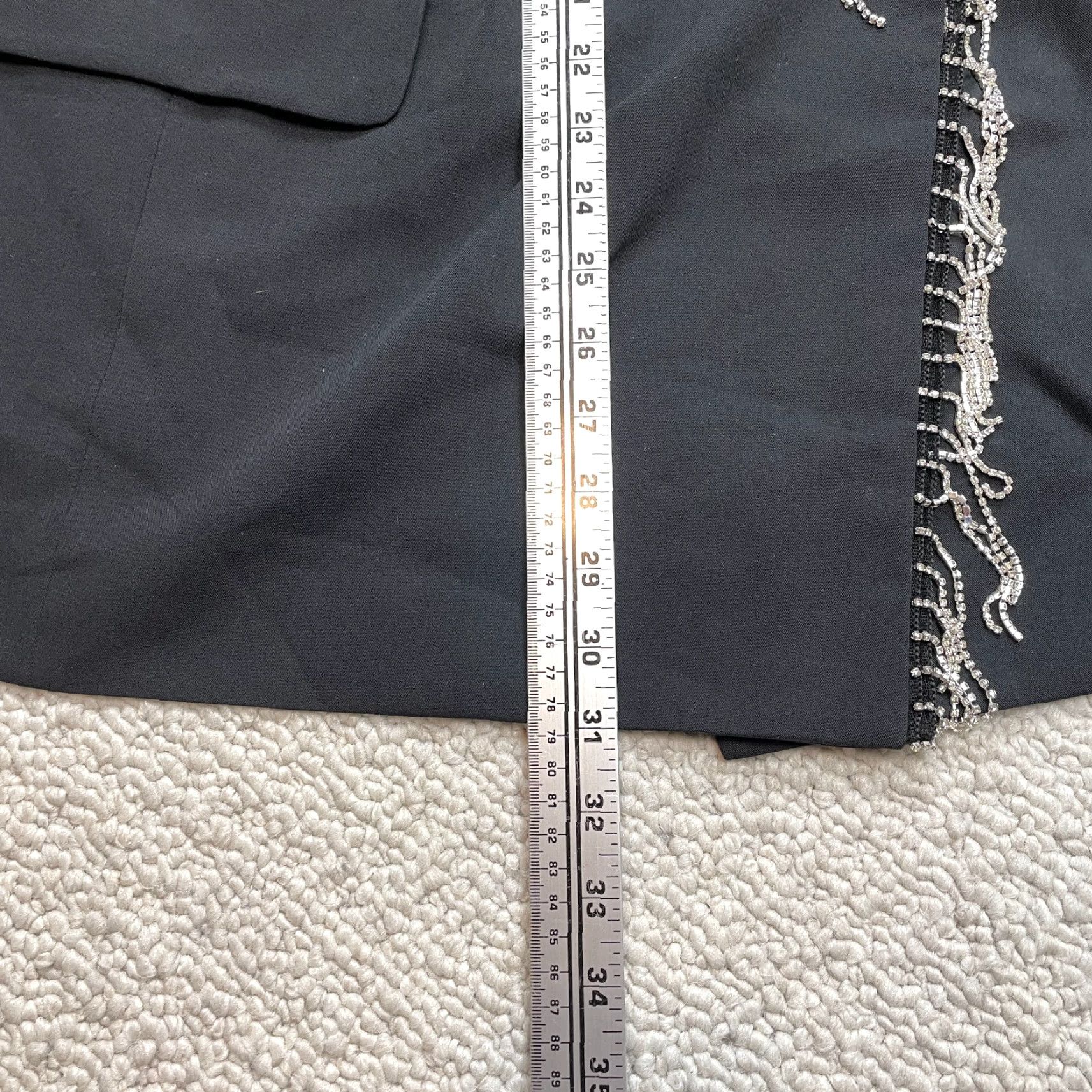 Vintage Eloquii Blazer Jacket Womens 22 Plus Size Black Beaded Fringe Pockets New Vintage: No Size 3XL / US 20-22 - 4 Thumbnail