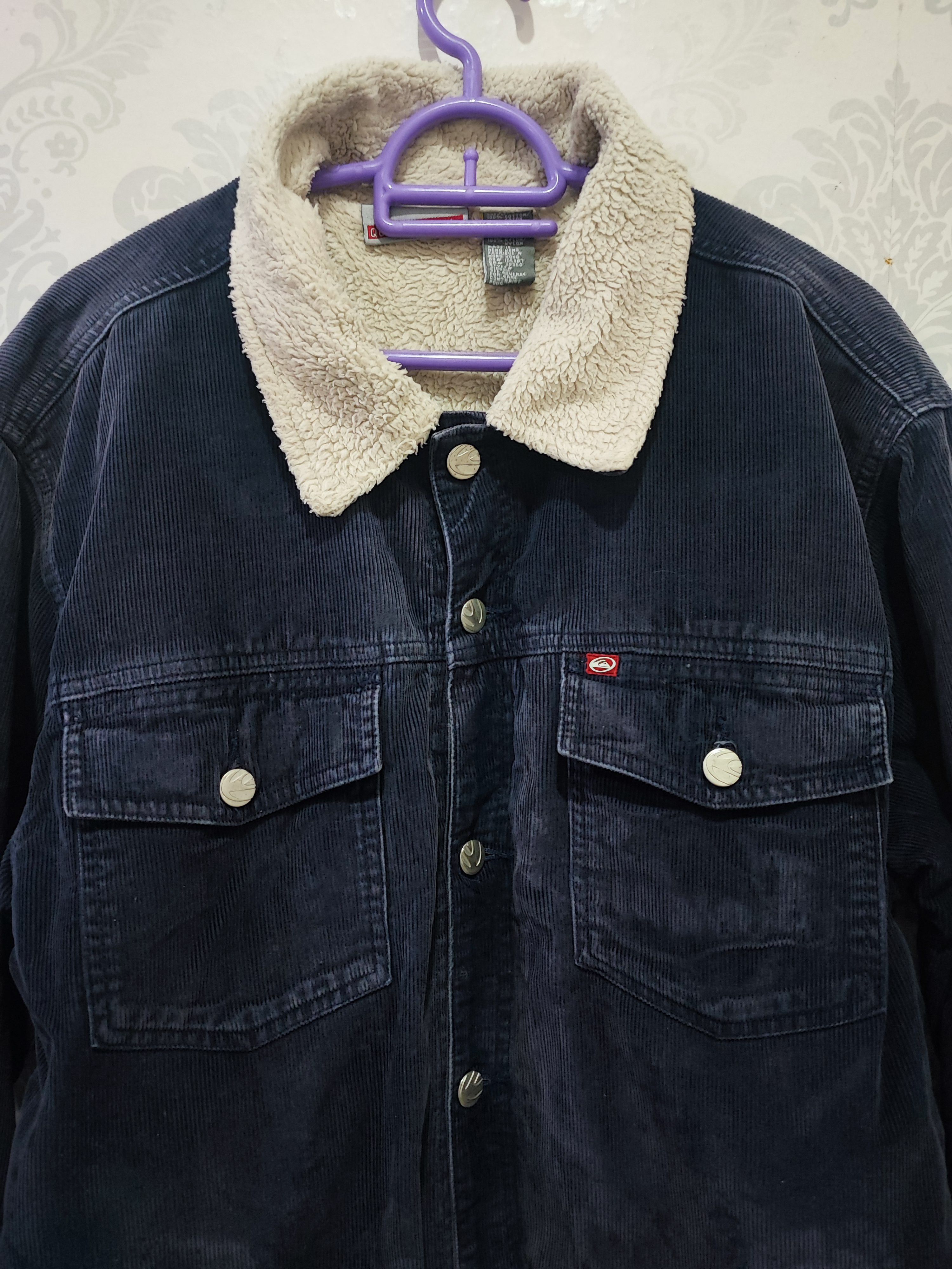 Quiksilver Rare!! Vintage Quiksilver Sherpa Corduroy Trucker Jacket Size US M / EU 48-50 / 2 - 2 Thumbnail