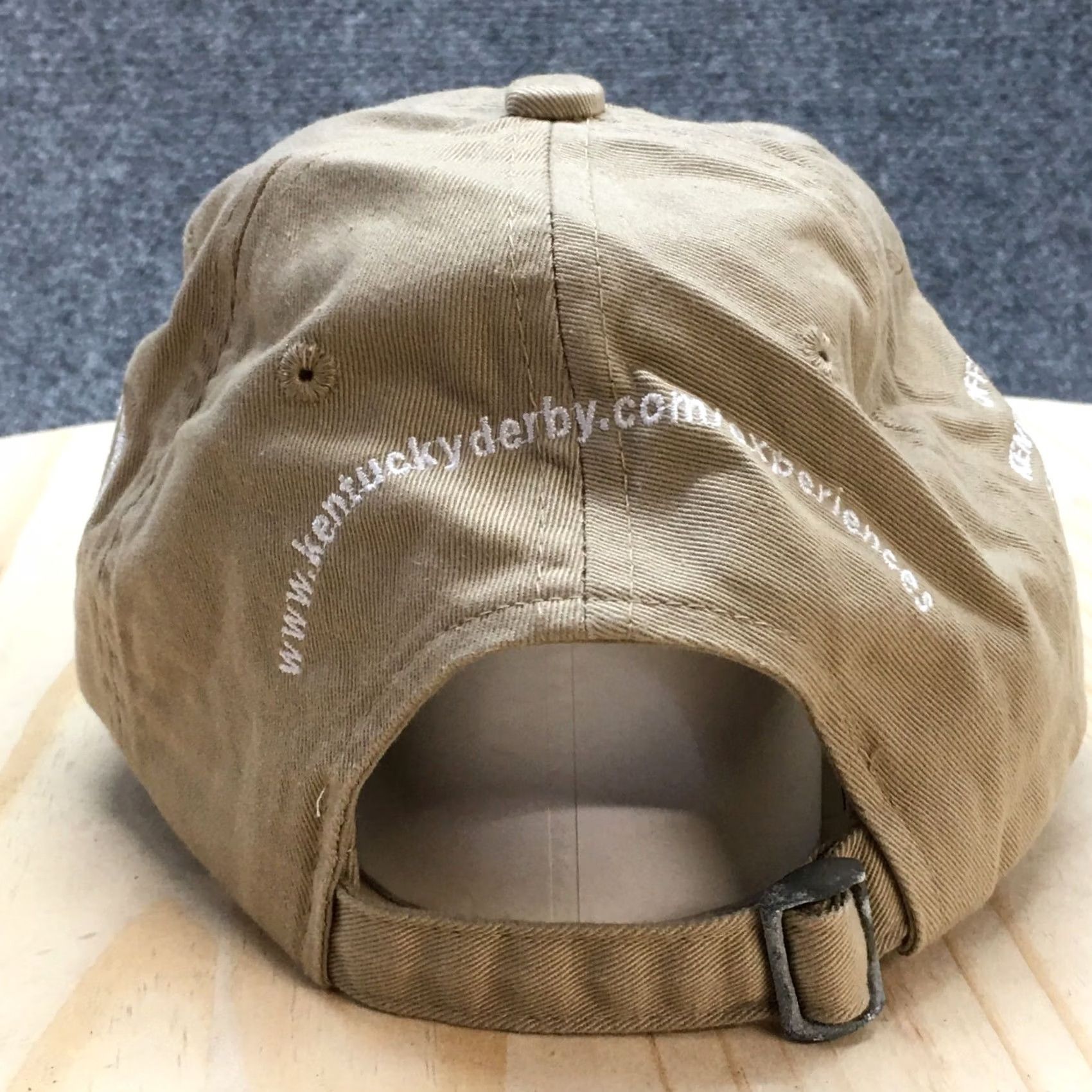 Vintage Kentucky Derby Baseball Cap Hat Mens Beige OS Adjustable Sportsman Size ONE SIZE - 6 Thumbnail