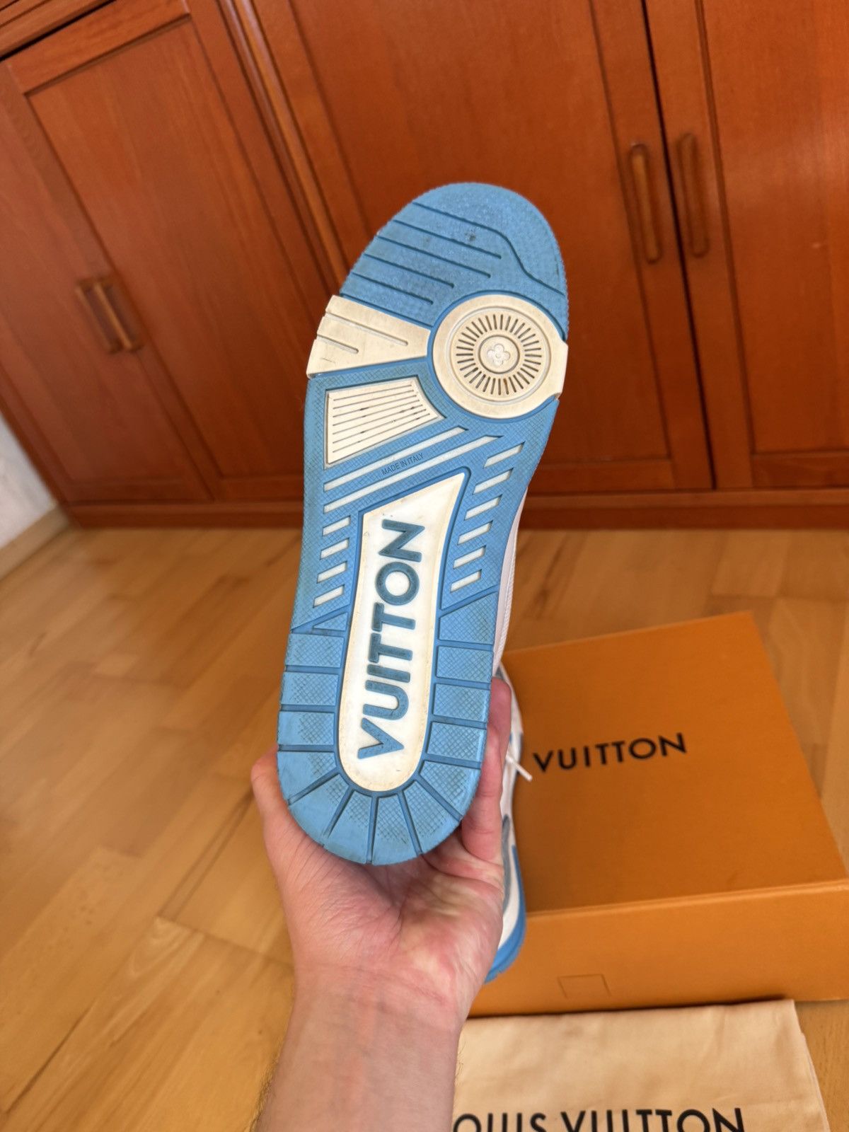 Louis Vuitton Louis Vuitton LV Trainer Velcro Strap Blue Denim Size US 10.5 / EU 43-44 - 9 Thumbnail