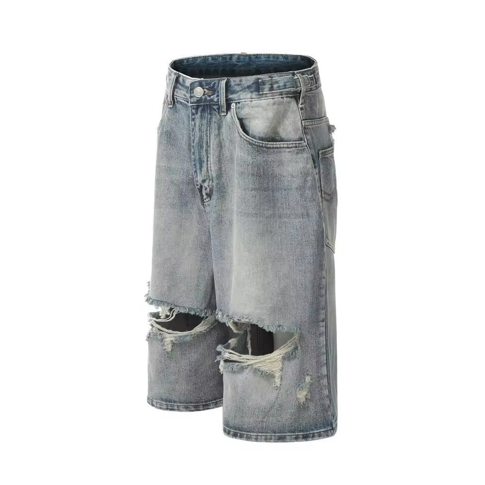 Japanese Brand Design Ripped Lux Wash Jorts Vintage Y2K Style Size US 32 / EU 48 - 3 Thumbnail