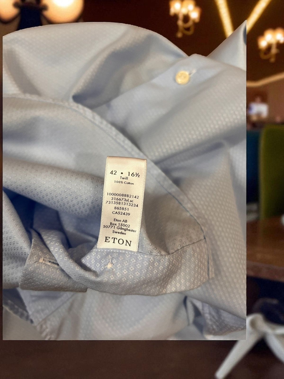 Eton Eton blue shirt size M Size US M / EU 48-50 / 2 - 6 Thumbnail