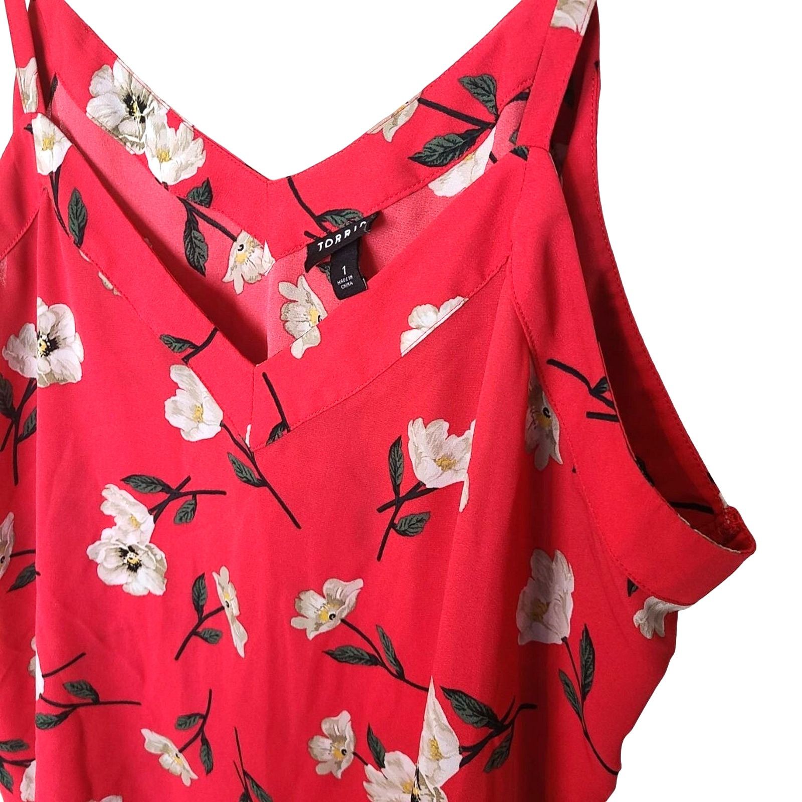 Torrid Torrid Womens Sophie Floral Tank Plus Size 1X Floral Chiffon Size XL / US 12-14 / IT 48-50 - 4 Thumbnail