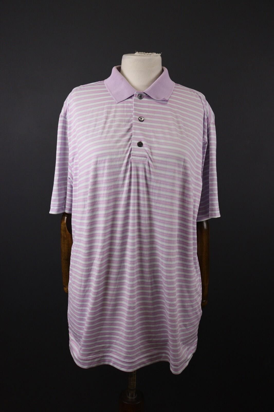 Footjoy Foot Joy Purple Stripe Athletic Fit Polo Shirt Size L Size US L / EU 52-54 / 3 - 1 Thumbnail
