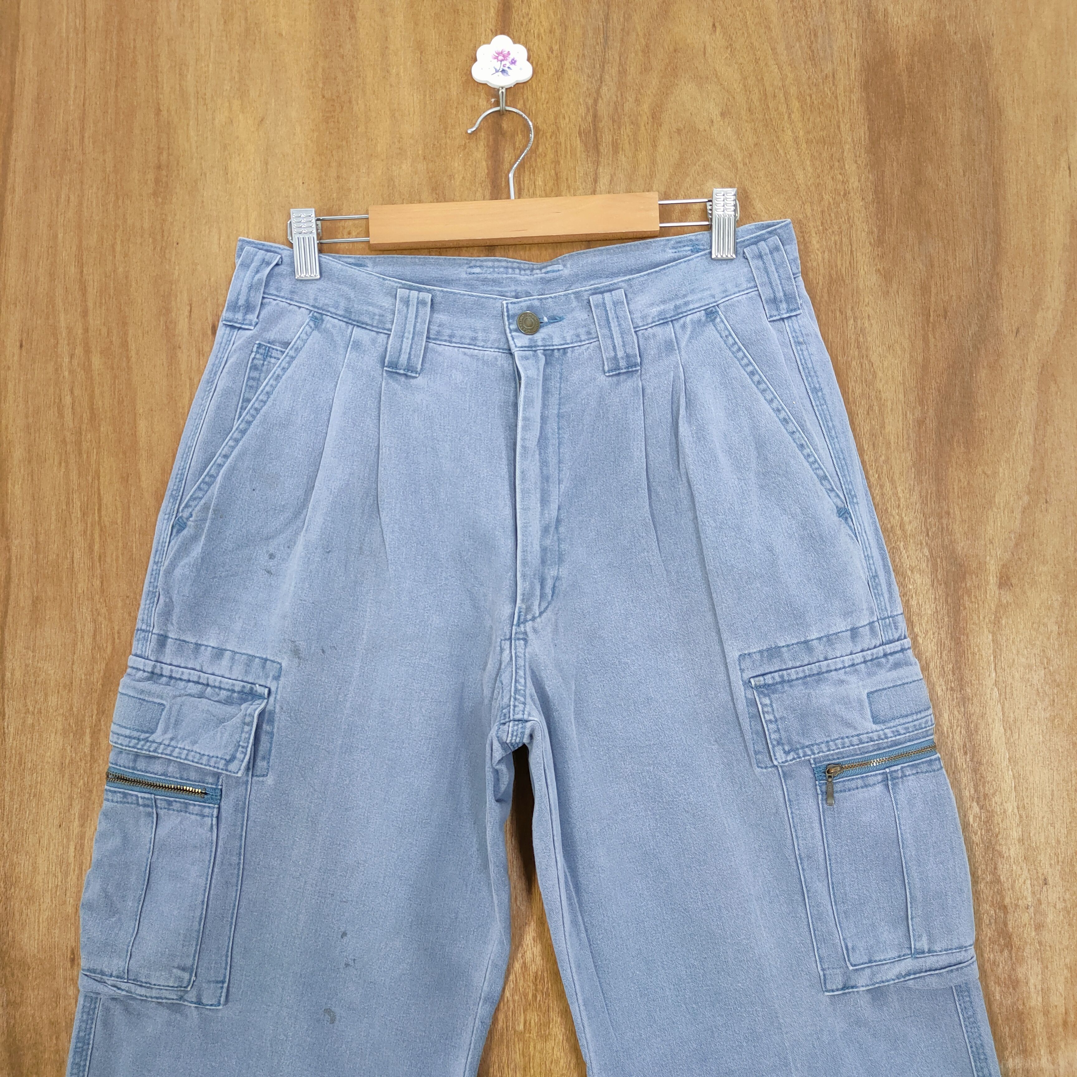 Japanese Brand × Vintage VINTAGE JAPANESE BRAND FADED WORKWEAR CARGO PANTS Size US 30 / EU 46 - 2 Thumbnail