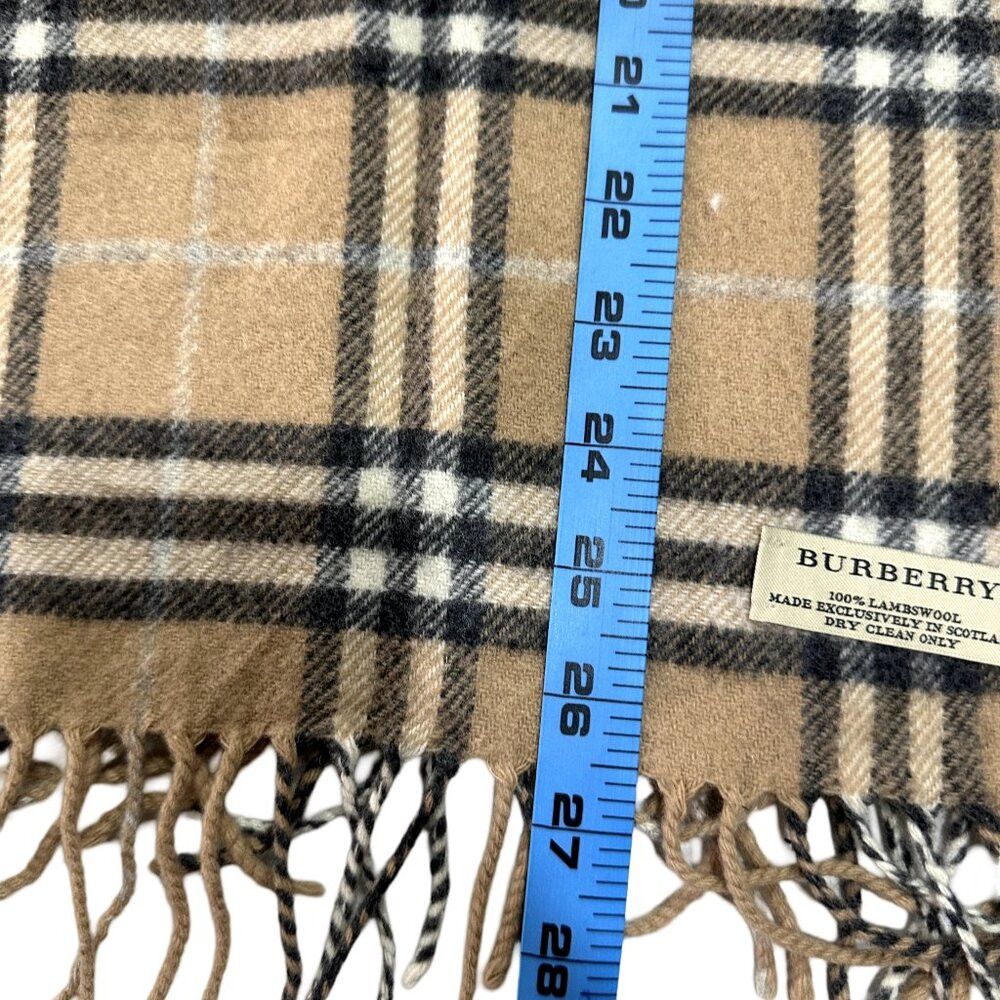Burberry Burberry Classic Check Unisex Scarf Beige 100% Lambswool Size ONE SIZE - 6 Thumbnail