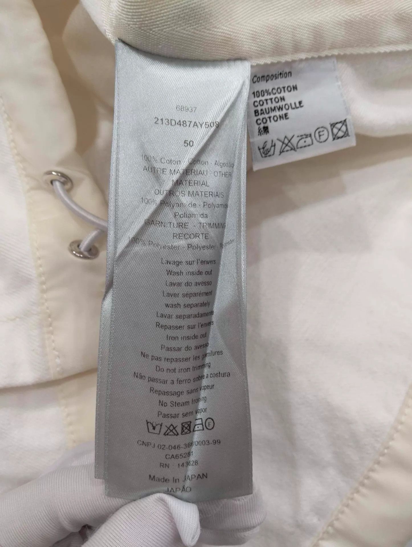 Dior Dior x Sacai White Embroidered Logo DenimJacket 50 Size US M / EU 48-50 / 2 - 4 Thumbnail