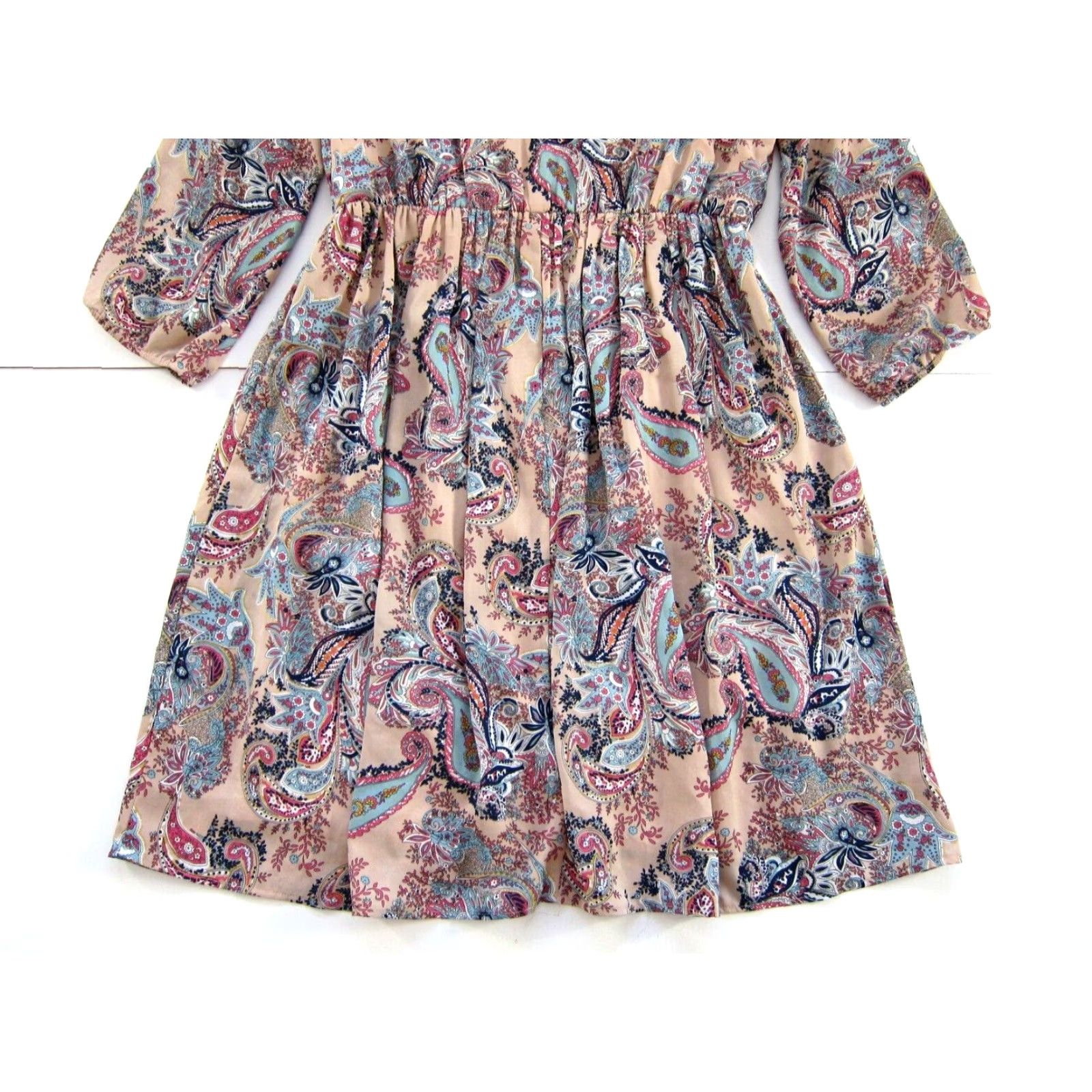 Pinko Daniel Rainn Pink Floral 3/4 Sleeve Embroidered Smock Tunic Dress M Womens Size M / US 6-8 / IT 42-44 - 6 Thumbnail
