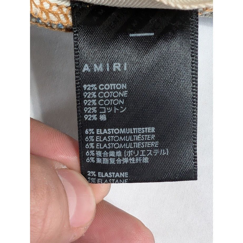 Amiri o1rshd1 MX1 Plaid Jeans in Clay Indigo Size US 30 / EU 46 - 21 Thumbnail