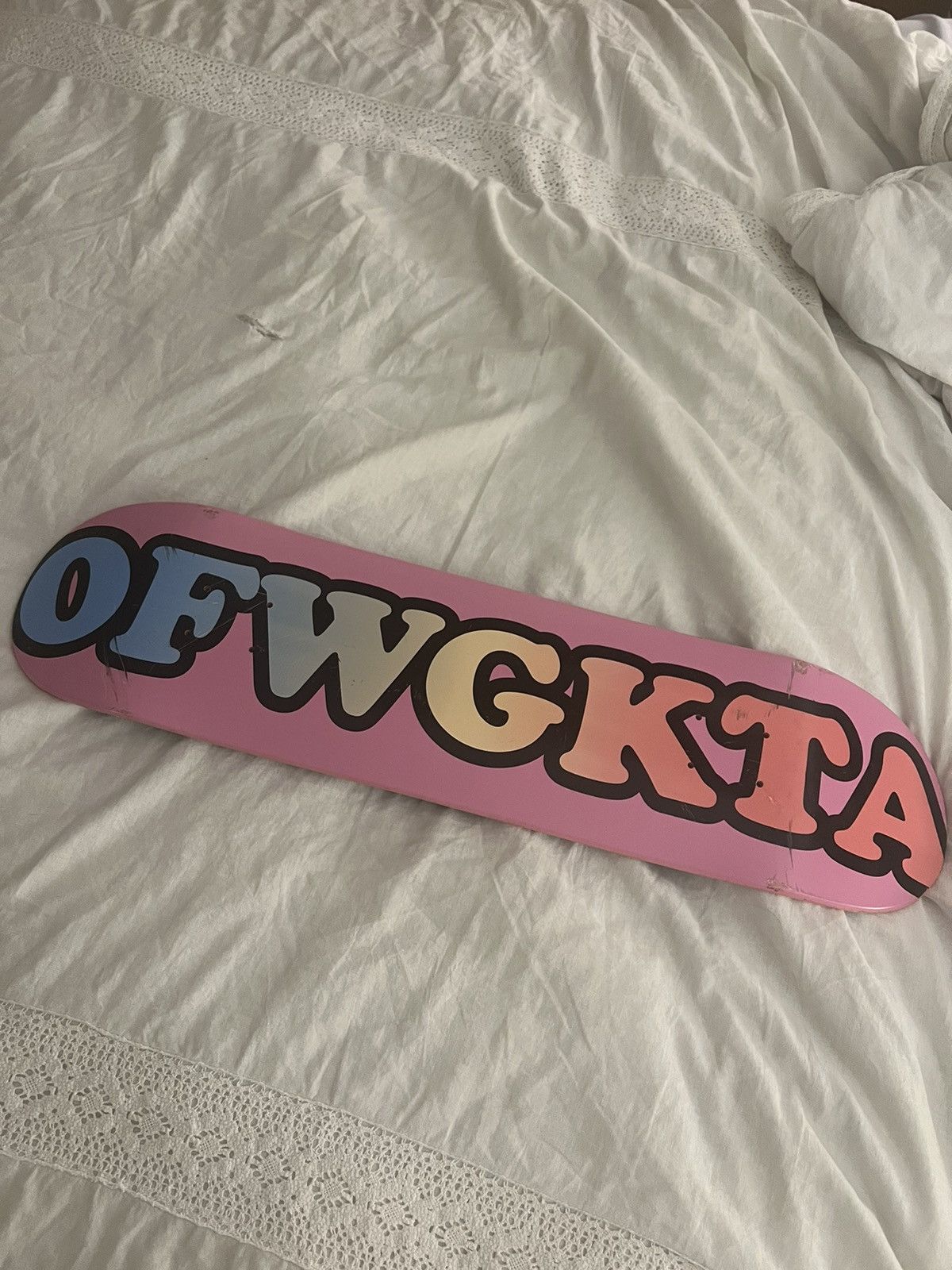 image of Golf Wang x Odd Future Og 2012 - Odd Future “Ofwgkta” Skateboard Deck in Pink, Men's