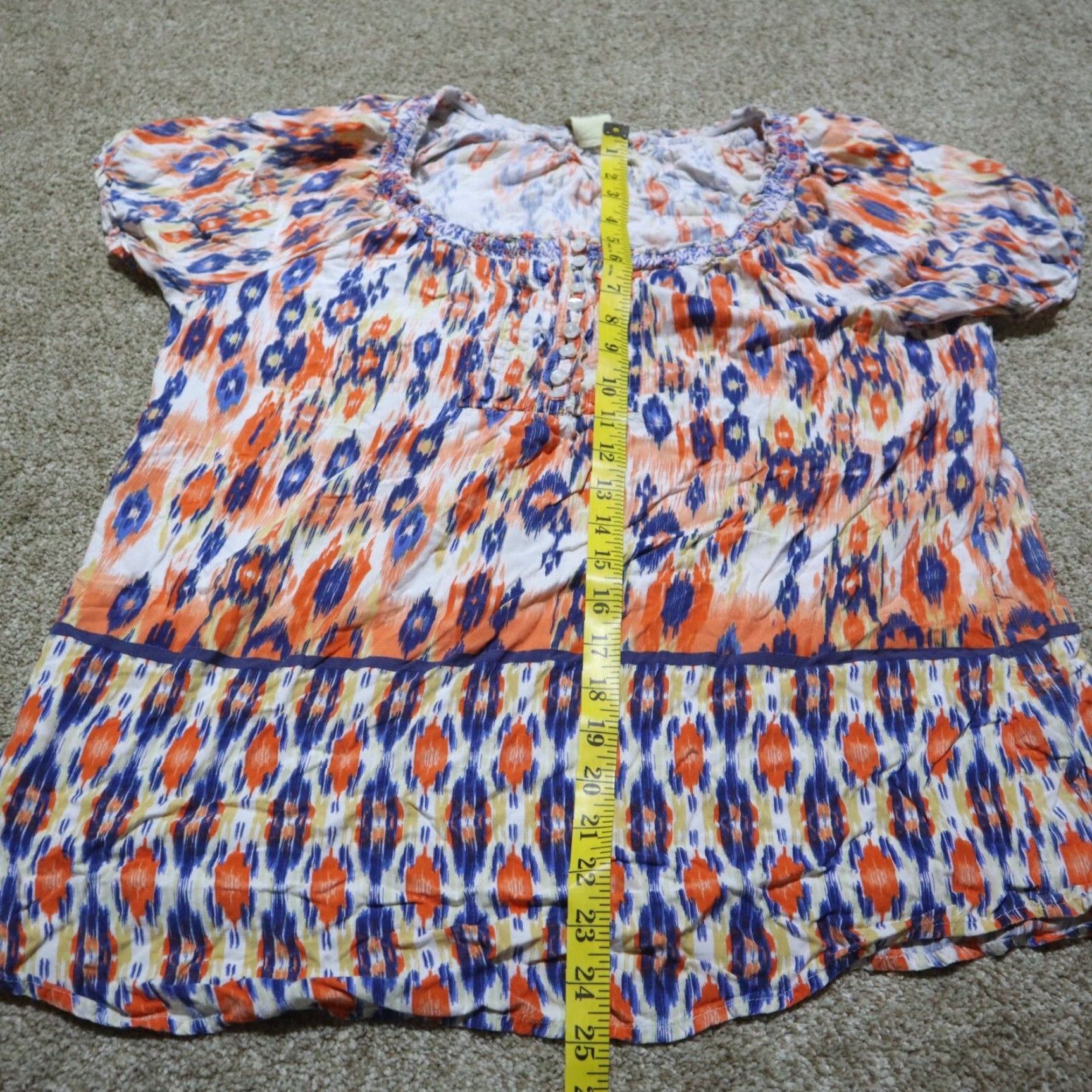 Faded Glory Faded Glory Shirt Women XL Multicolor Blue Orange White Color Shirt Womens XL 16-18 Size XL / US 12-14 / IT 48-50 - 6 Thumbnail