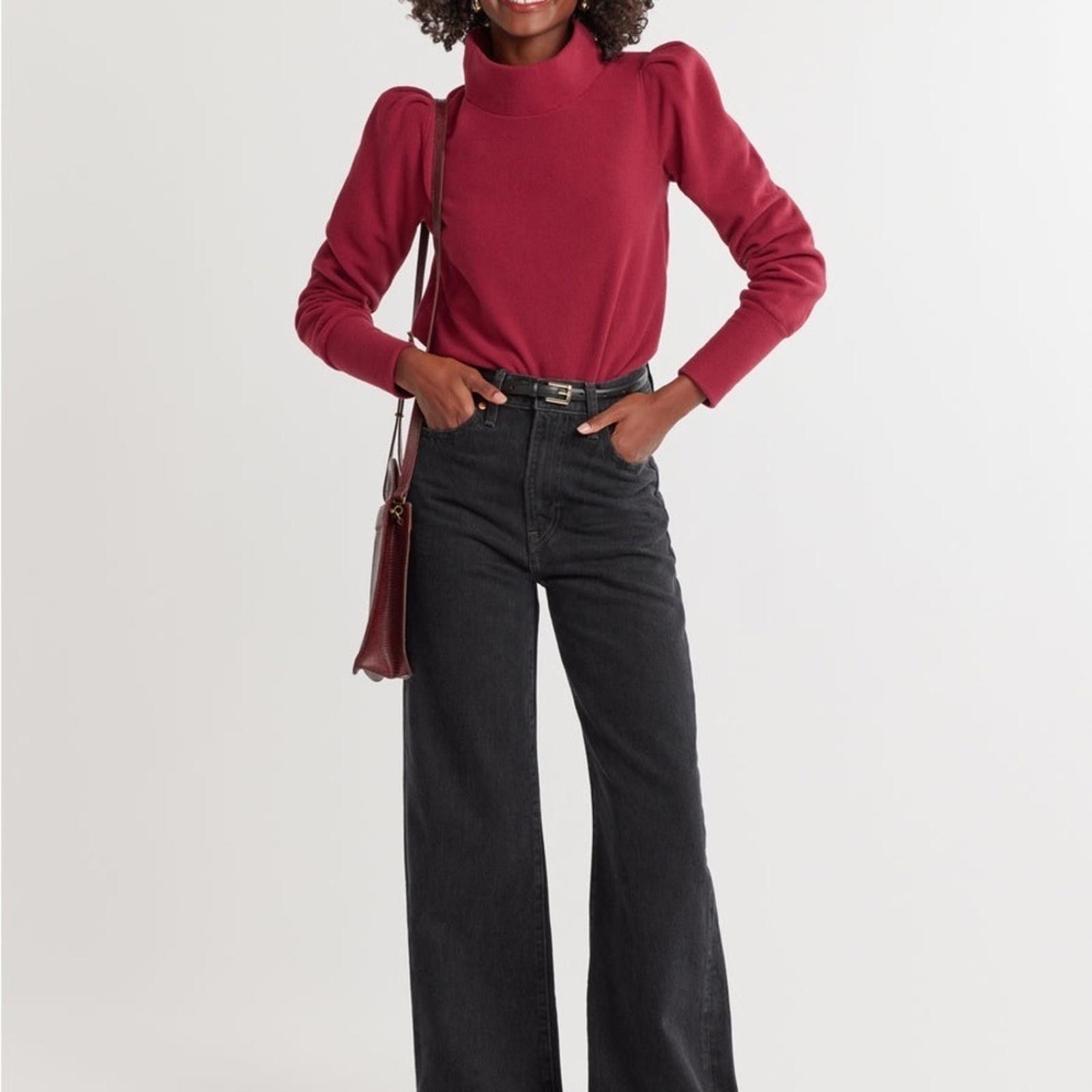 Designer Dudley Stephens Palace Puff Sleeve in Vello Fleece Size S / US 4 / IT 40 - 2 Thumbnail