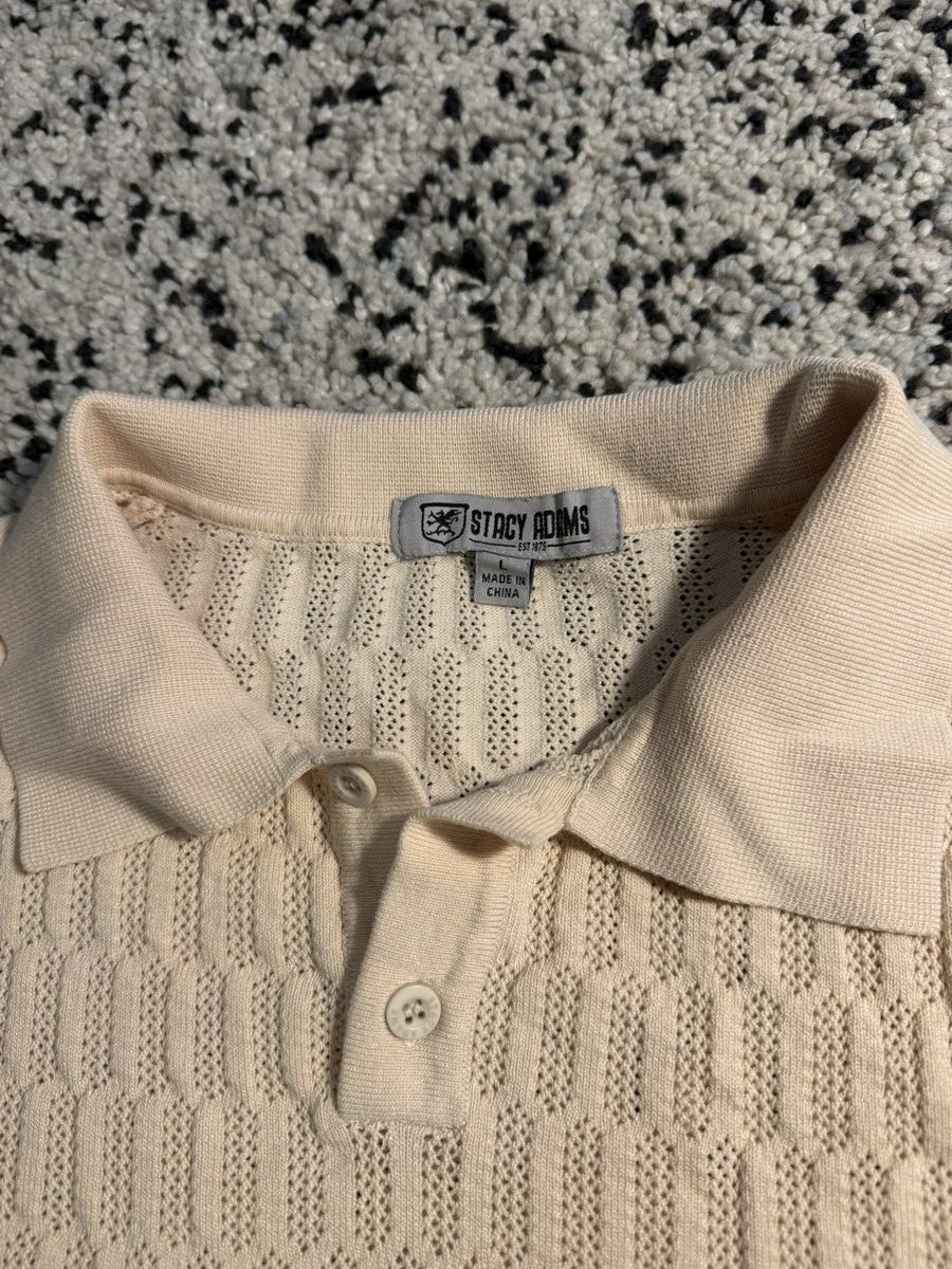 Stacy Adams Stacy Adams Knit Polo T-Shirt Size US L / EU 52-54 / 3 - 2 Thumbnail