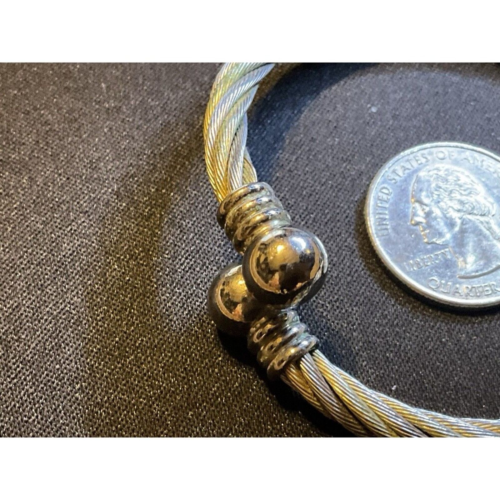 Other Stainless Steel Open Twisted Cable Cuff Bracelet Size ONE SIZE - 4 Thumbnail