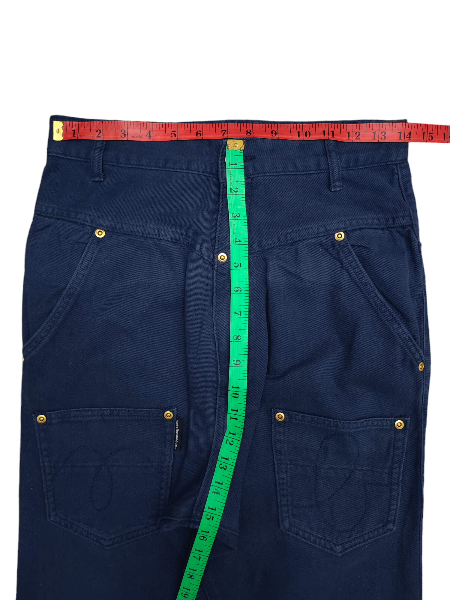 Issey Miyake Mercibeaucoup Issey Miyake Drop Crotch Reverse Denim Pants Size US 29 - 6 Thumbnail