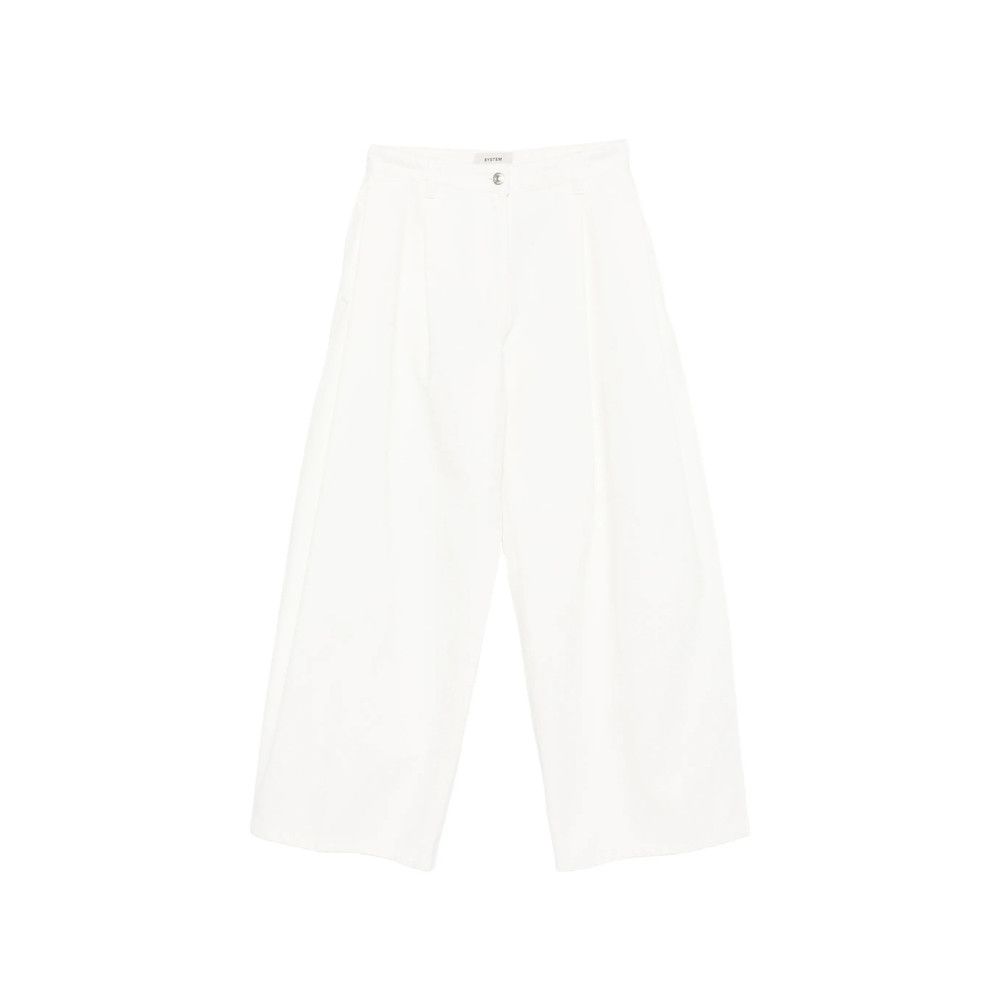 System System WHITE Denim - Wide-Leg Jeans Size 34" / US 12 / IT 48 - 1 Thumbnail