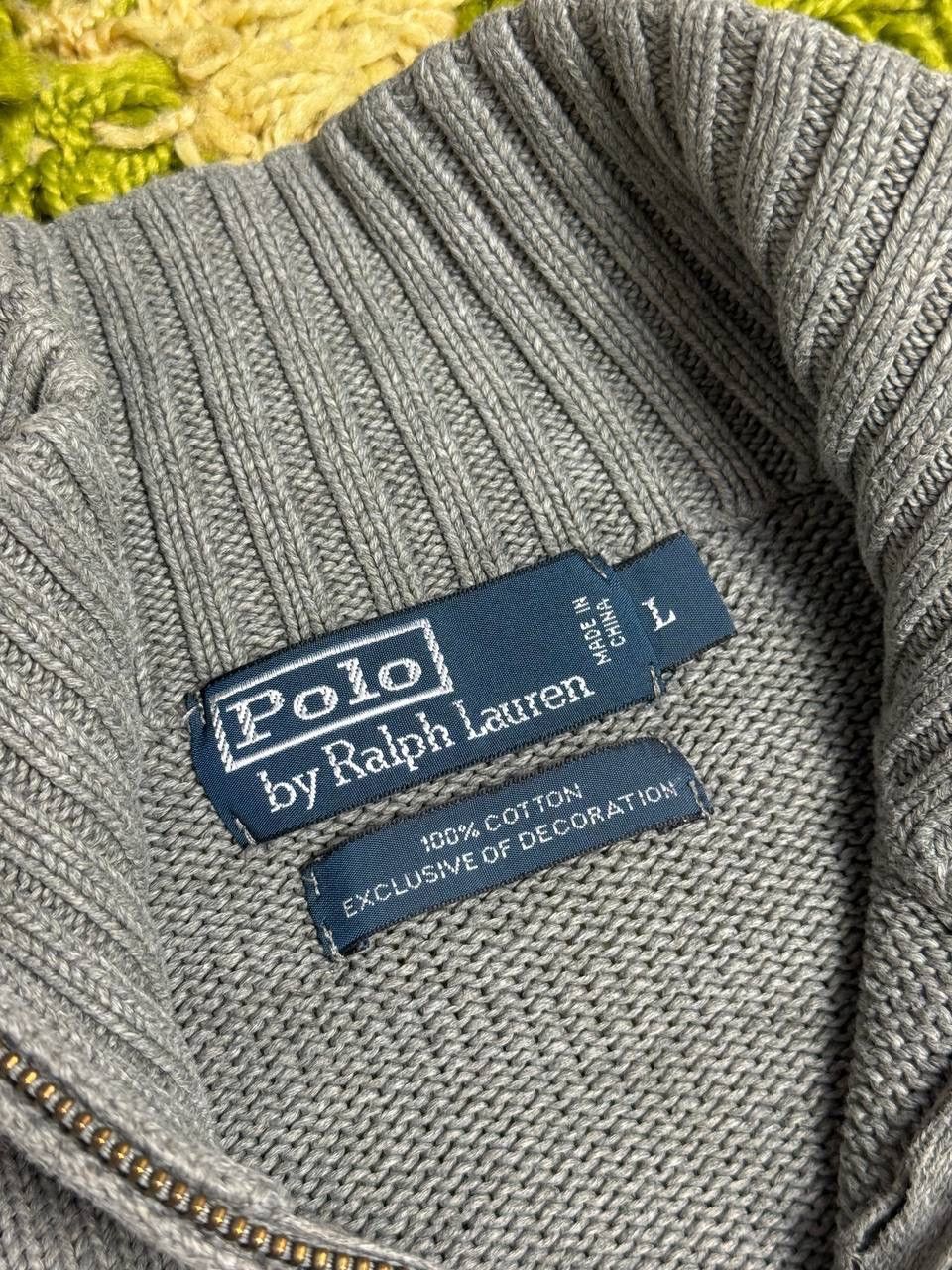 Polo Ralph Lauren × Vintage Vintage 90s Polo Ralph Lauren Zip Up Sweater Size US L / EU 52-54 / 3 - 6 Thumbnail