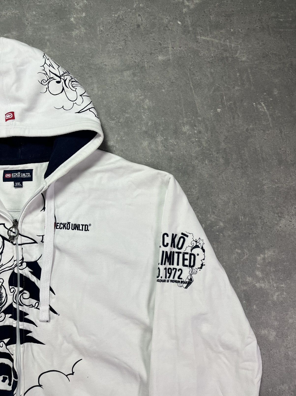 Ecko Unltd. Ecko Unltd. Mega Baggy Printed Zip Hoodie 3XL Rare Size US XXL / EU 58 / 5 - 6 Thumbnail