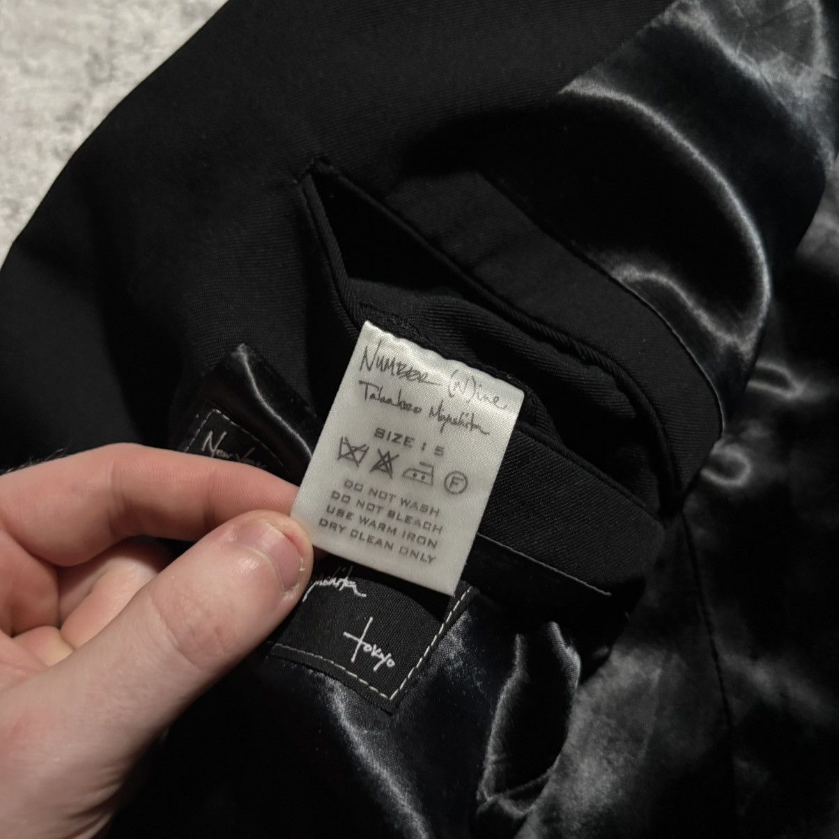 Number (N)ine Number (N)ine AW03 Paneled Pinstripe Blazer Jacket | Size 5 Size 50R - 10 Thumbnail
