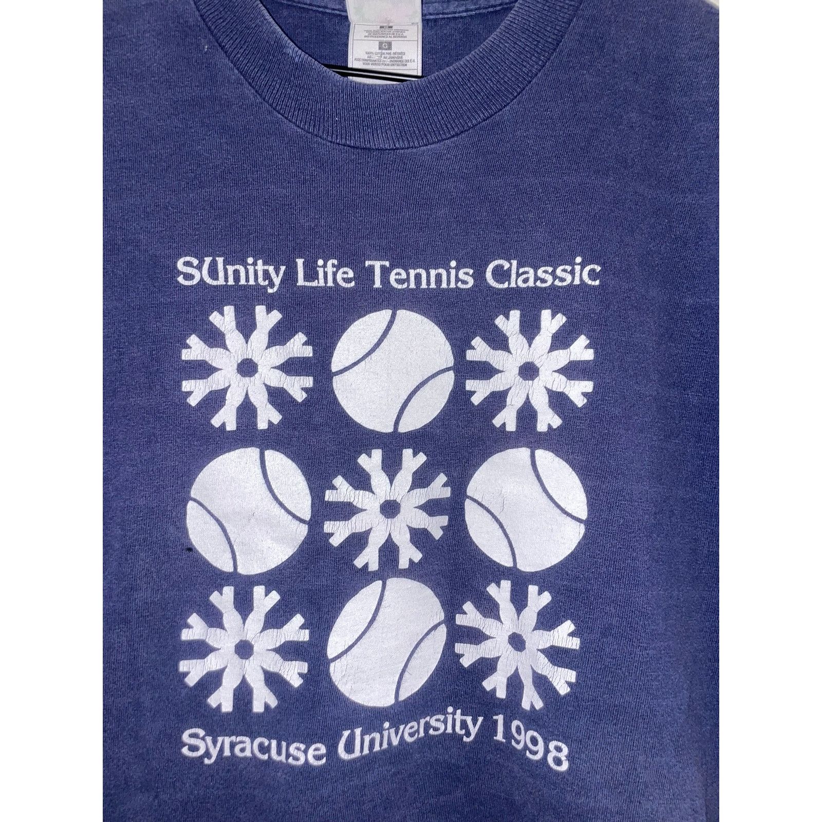 Fruit Of The Loom Vintage Syracuse University Shirt Life Tennis Classic Tee L Size US L / EU 52-54 / 3 - 2 Thumbnail