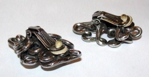 Designer Sterling Silver Scrollwork Wire Earrings Size ONE SIZE - 5 Thumbnail