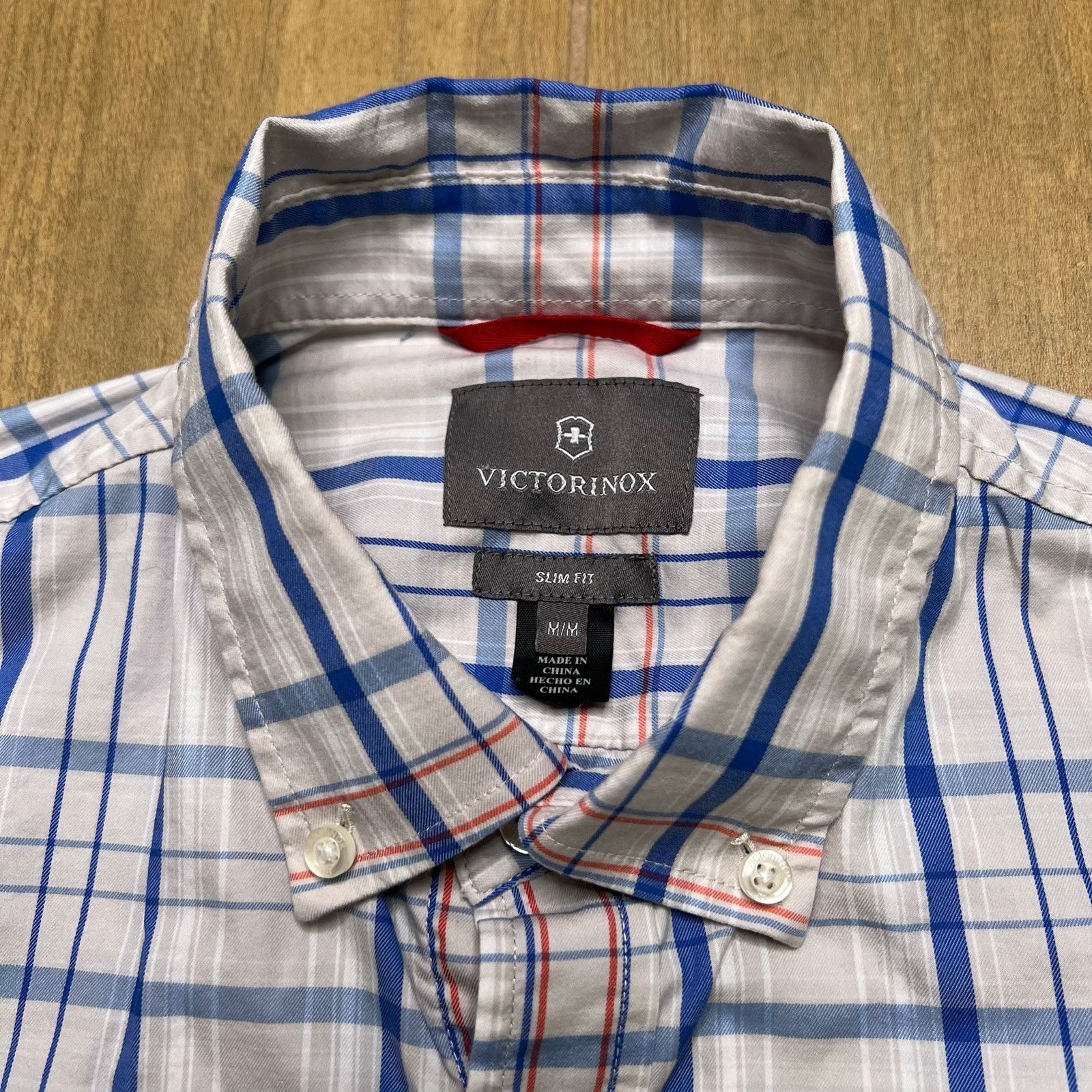 Victorinox Victorinox Button Down Shirt Men’s Medium Slim Fit Plaid Size US M / EU 48-50 / 2 - 9 Thumbnail