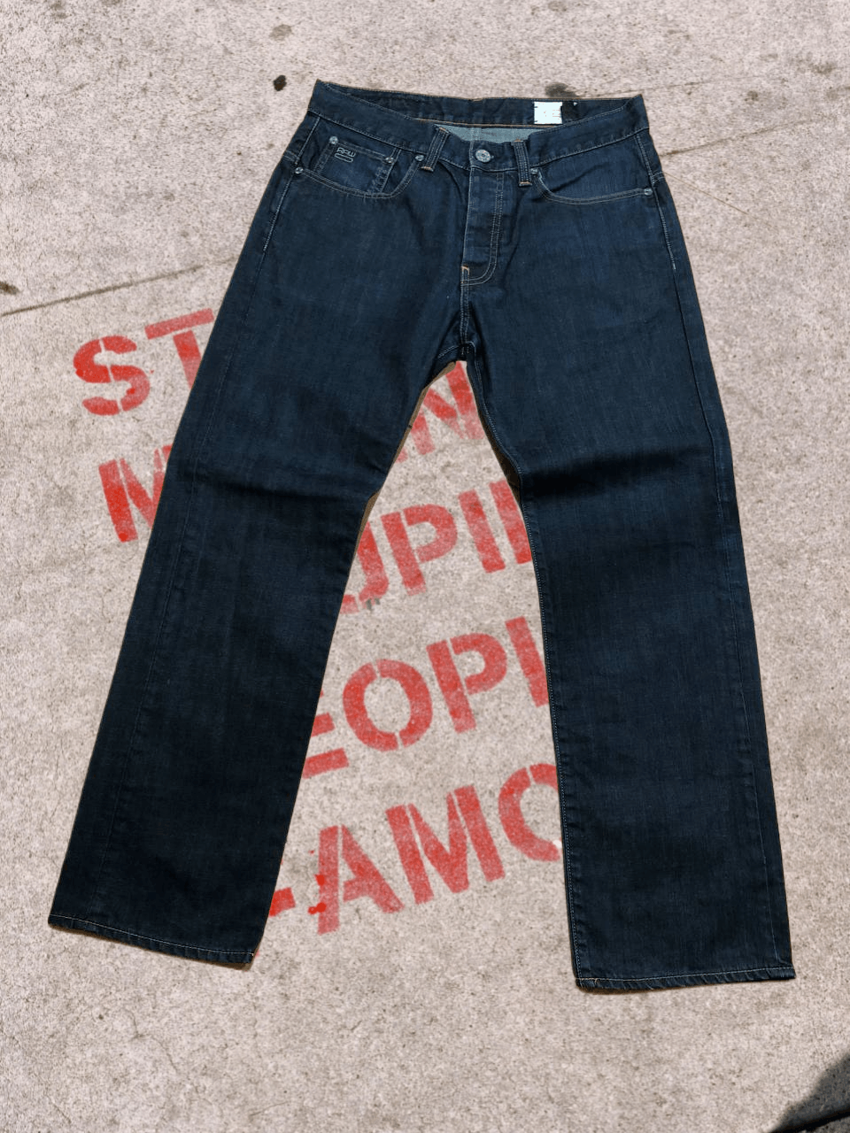 G-Star G-Star Raw 3301 Denim Dark Wash Button Fly Jeans Size US 31 - 1 Thumbnail