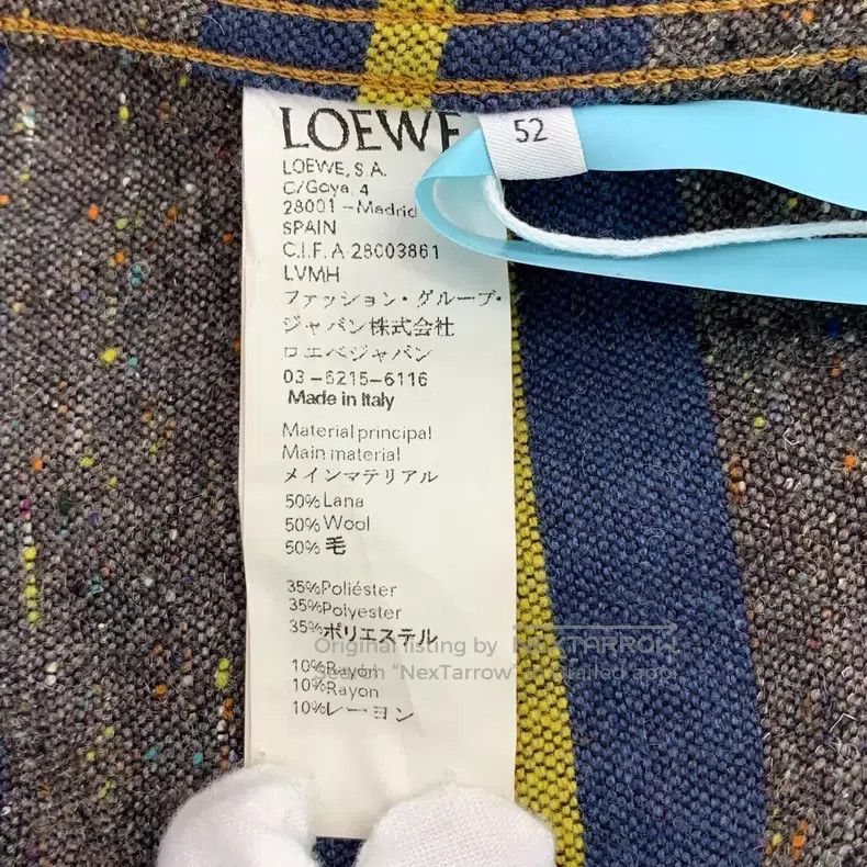 Loewe Loewe Colorful striped cotton collar single-breasted long Size US L / EU 52-54 / 3 - 6 Thumbnail