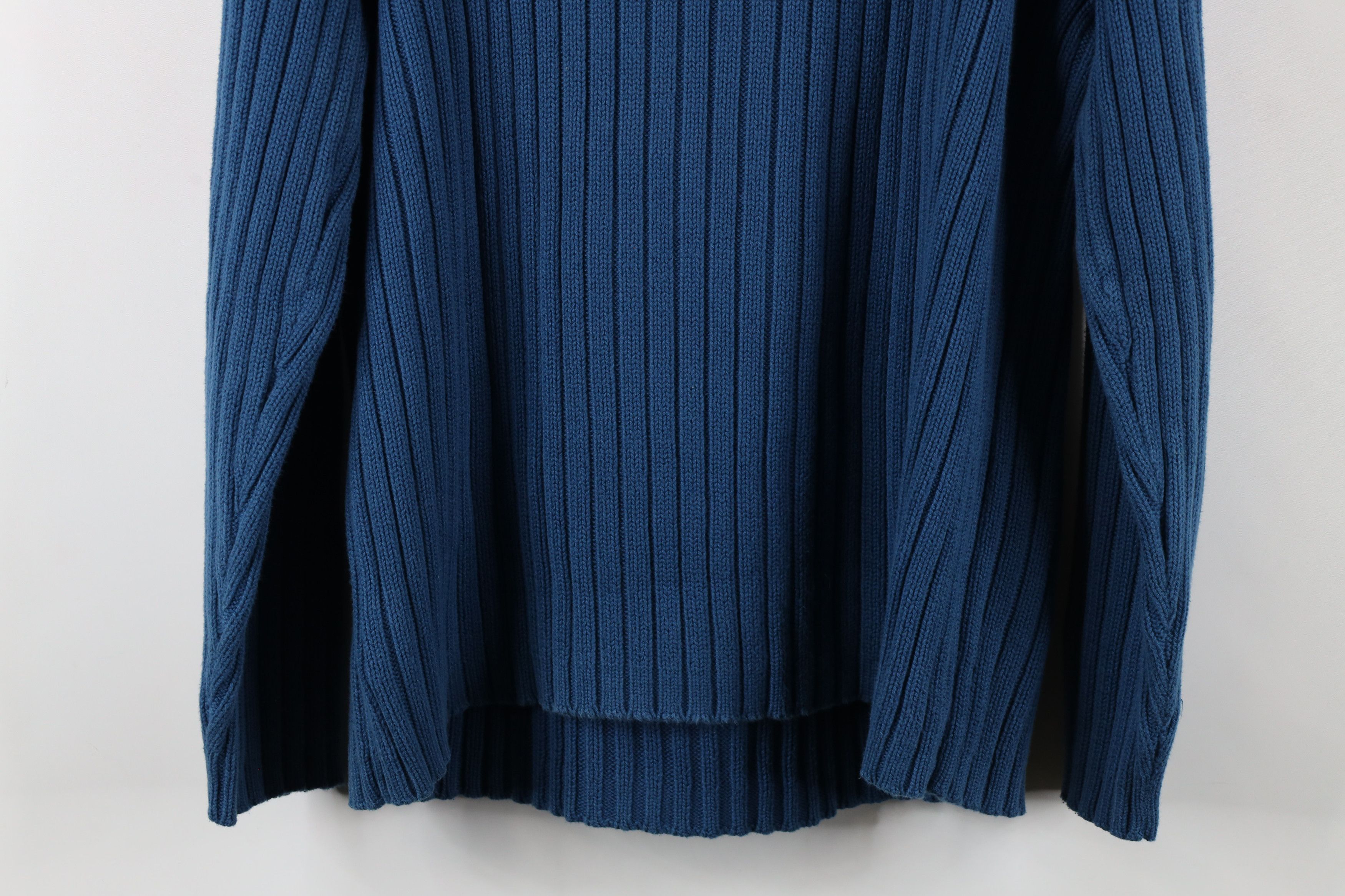 Vintage Vintage 90s Streetwear Cotton Ribbed Knit Sweater Blue Size US M / EU 48-50 / 2 - 9 Thumbnail