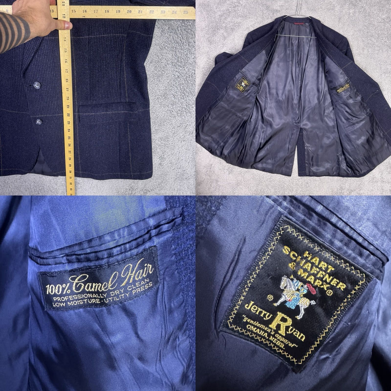 Hart Schaffner Marx Hart Schaffner Marx Sport Coat Men 44R Prince Wales Glen Check 100% Camel Hair Coat Jacket Size US S / EU 44-46 / 1 - 8 Thumbnail
