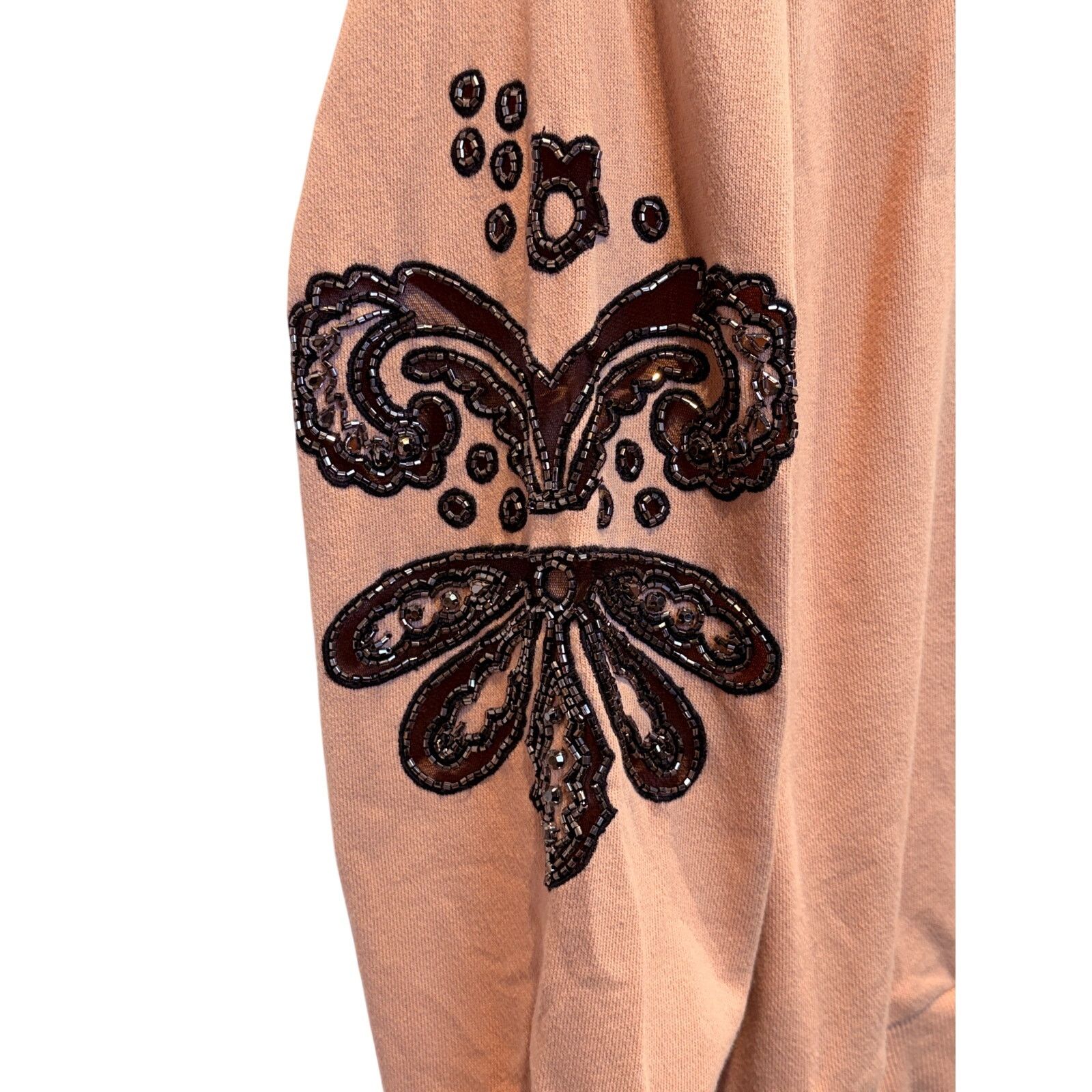 Pinko Pinko Sweatshirt with Beaded Sleeve Cutouts Size Large Size L / US 10 / IT 46 - 4 Thumbnail