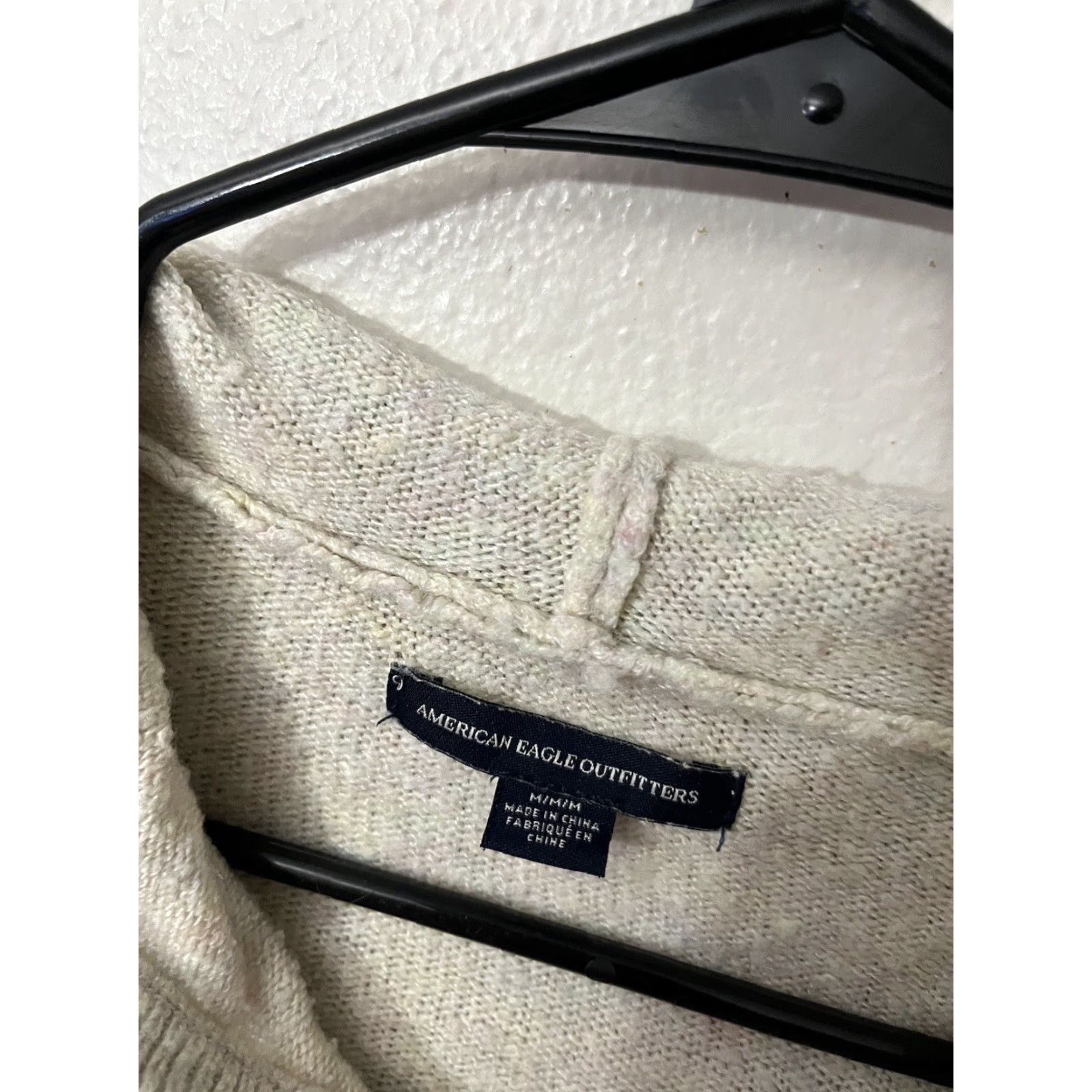 American Eagle Outfitters VINTAGE American Eagle Hoodie Sweater Beige Acrylic Blend Long Sleeve Pullover Men's Medium with Pockets Beach Urban Size US M / EU 48-50 / 2 - 2 Thumbnail