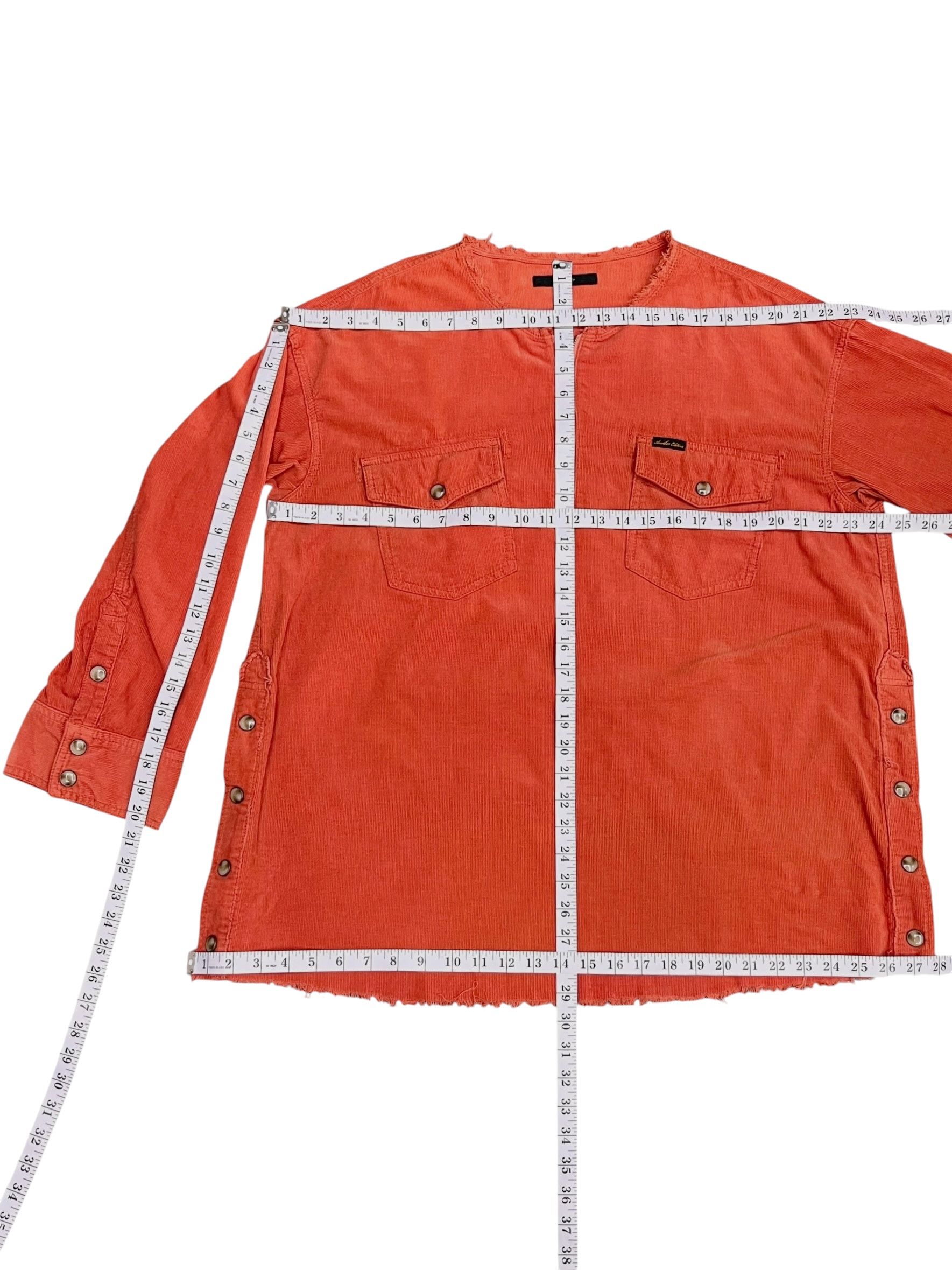Another Influence A.E Orange Corduroy Frayed Pullover Kapital Style Shirt Size US M / EU 48-50 / 2 - 18 Thumbnail