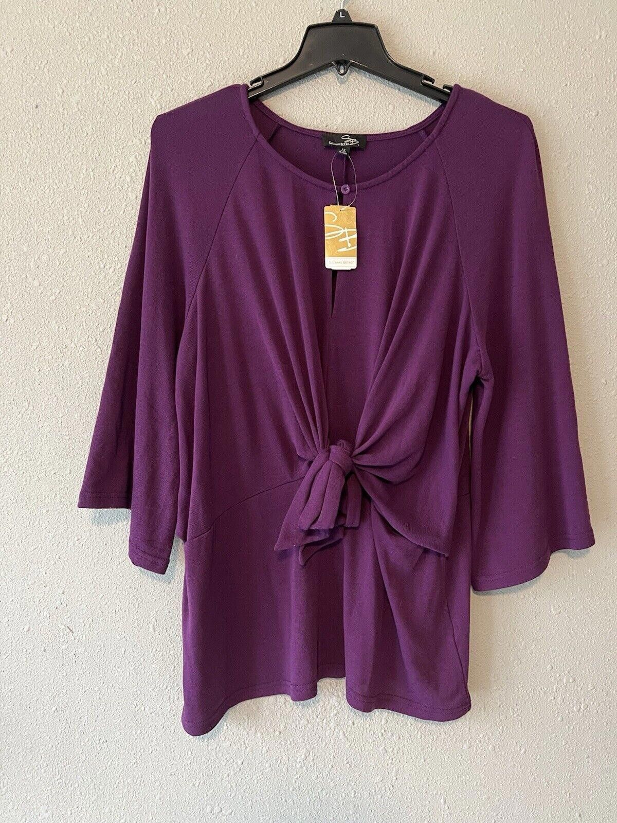 Designer suzanne betro tops 1x Purple MSRP $66 Size XL / US 12-14 / IT 48-50 - 2 Thumbnail
