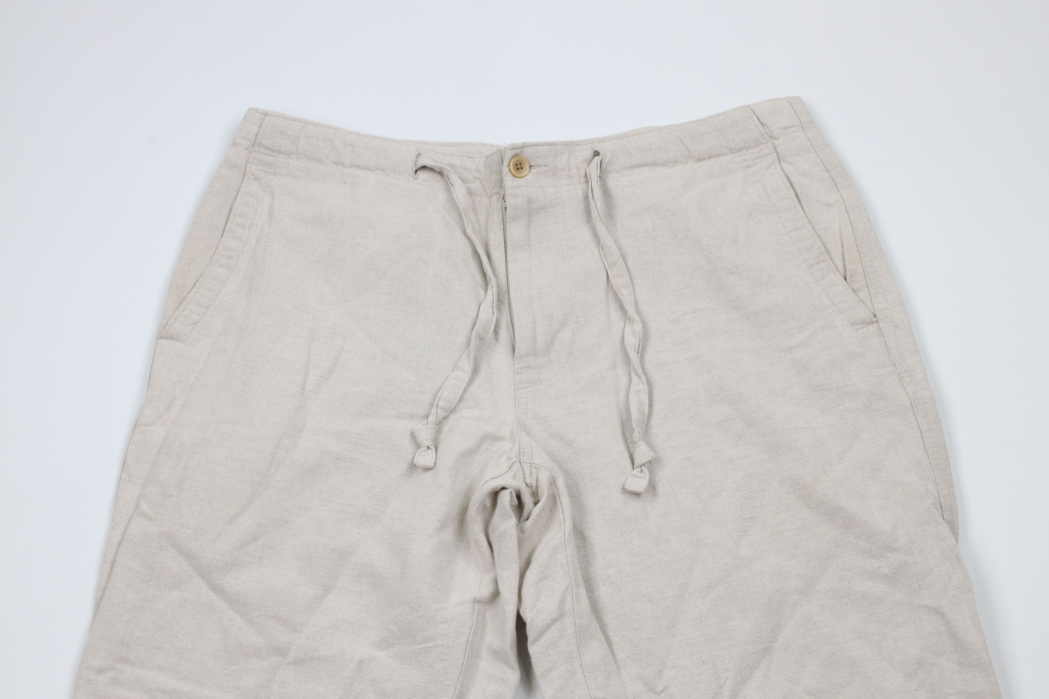 Vintage Vintage 90s Streetwear Wide Leg Harem Beach Pants Beige Size US 32 / EU 48 - 2 Thumbnail