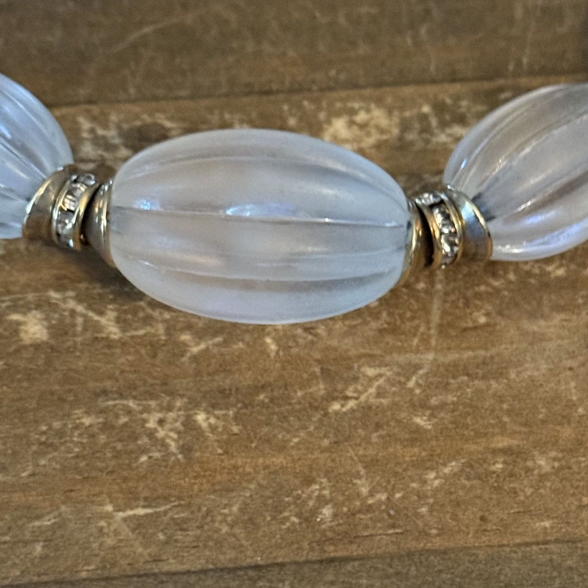 Vintage Vintage Park Lane gold frosted fluted oval bead necklace Size ONE SIZE - 3 Thumbnail
