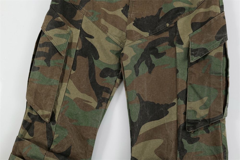 Designer × Japanese Brand × Vintage utility punk grunge bootcut flared pleased cargo pants Size US 30 / EU 46 - 6 Thumbnail
